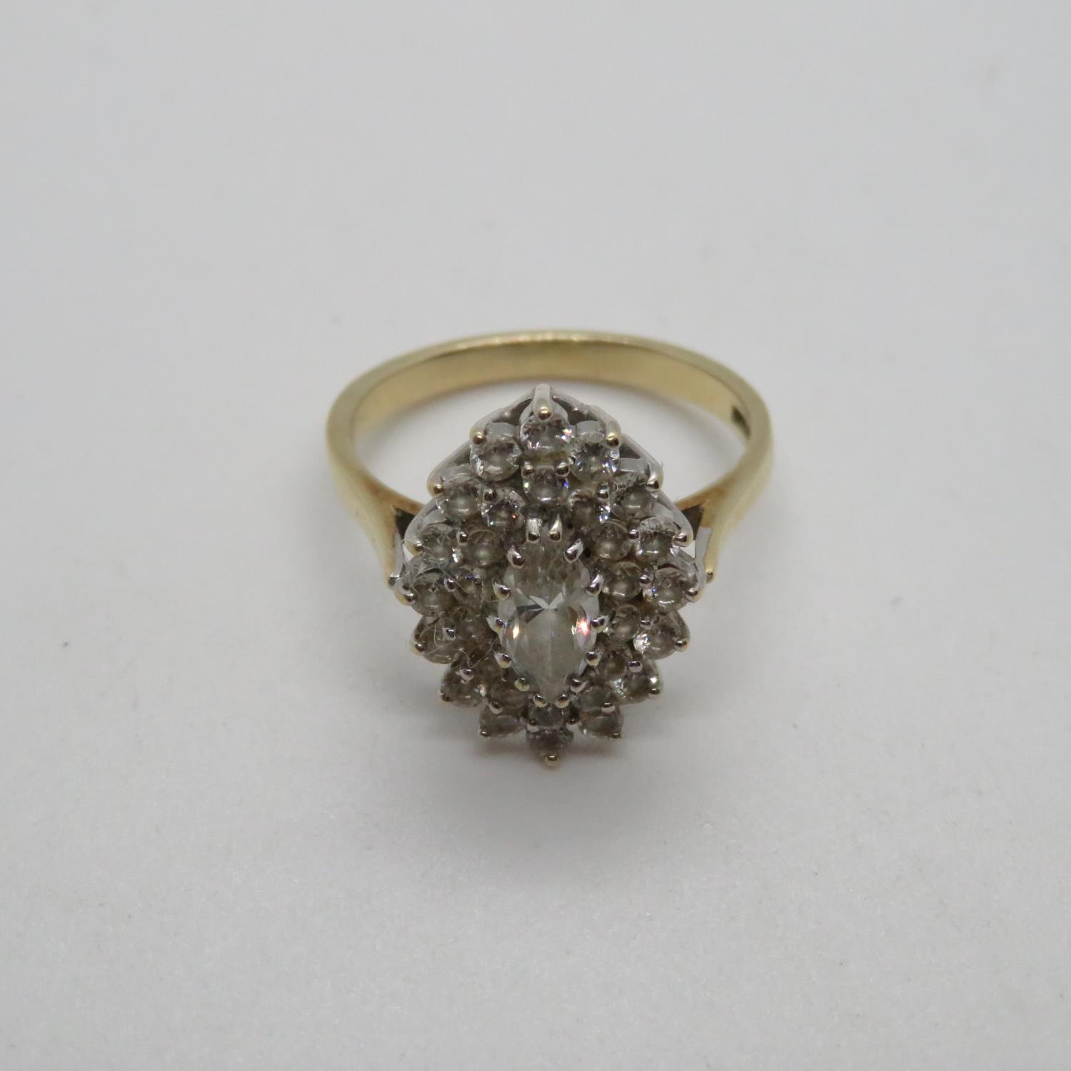 4g size P gold and CZ ring