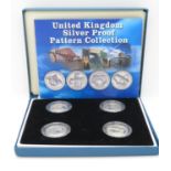 United Kingdom silver proof pattern 4x £1.00 coins