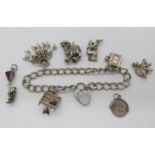 Collection of charms and bracelet 33g