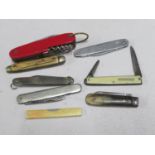 Collection of assorted penknives