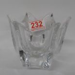 Orefors Swedish signed cut crystal 4" glass bowl