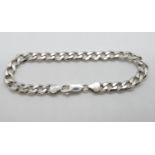 HM silver curb link bracelet 18g