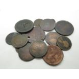 Mixed bag early copper coins