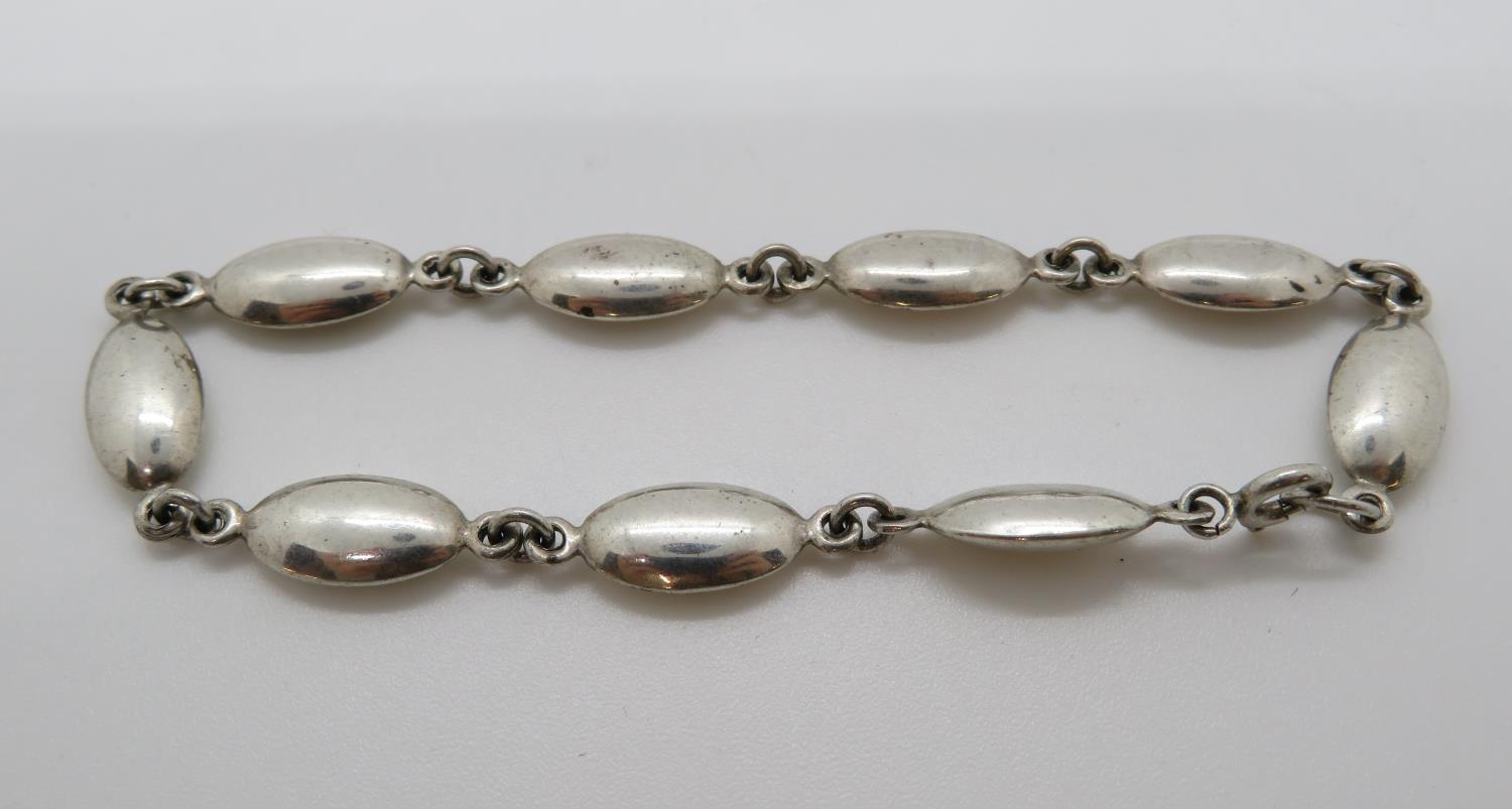 Silver HM bead bracelet