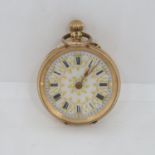 14ct ladies pocket watch 18.3g fully working