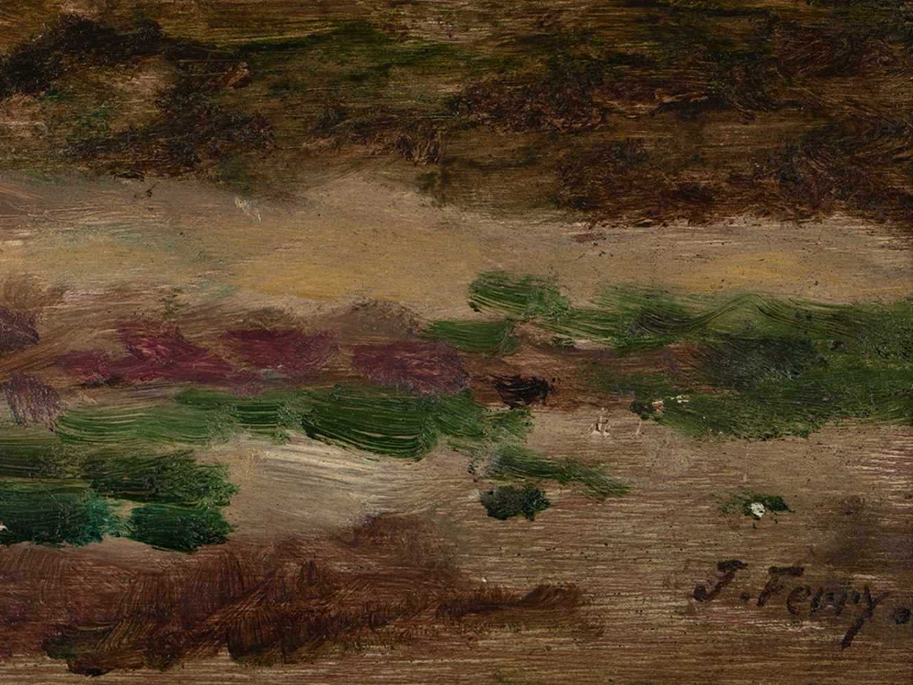 Jules-Jean Ferry, Oil Painting 'Mountain Creek', c. 1890 - Image 3 of 8