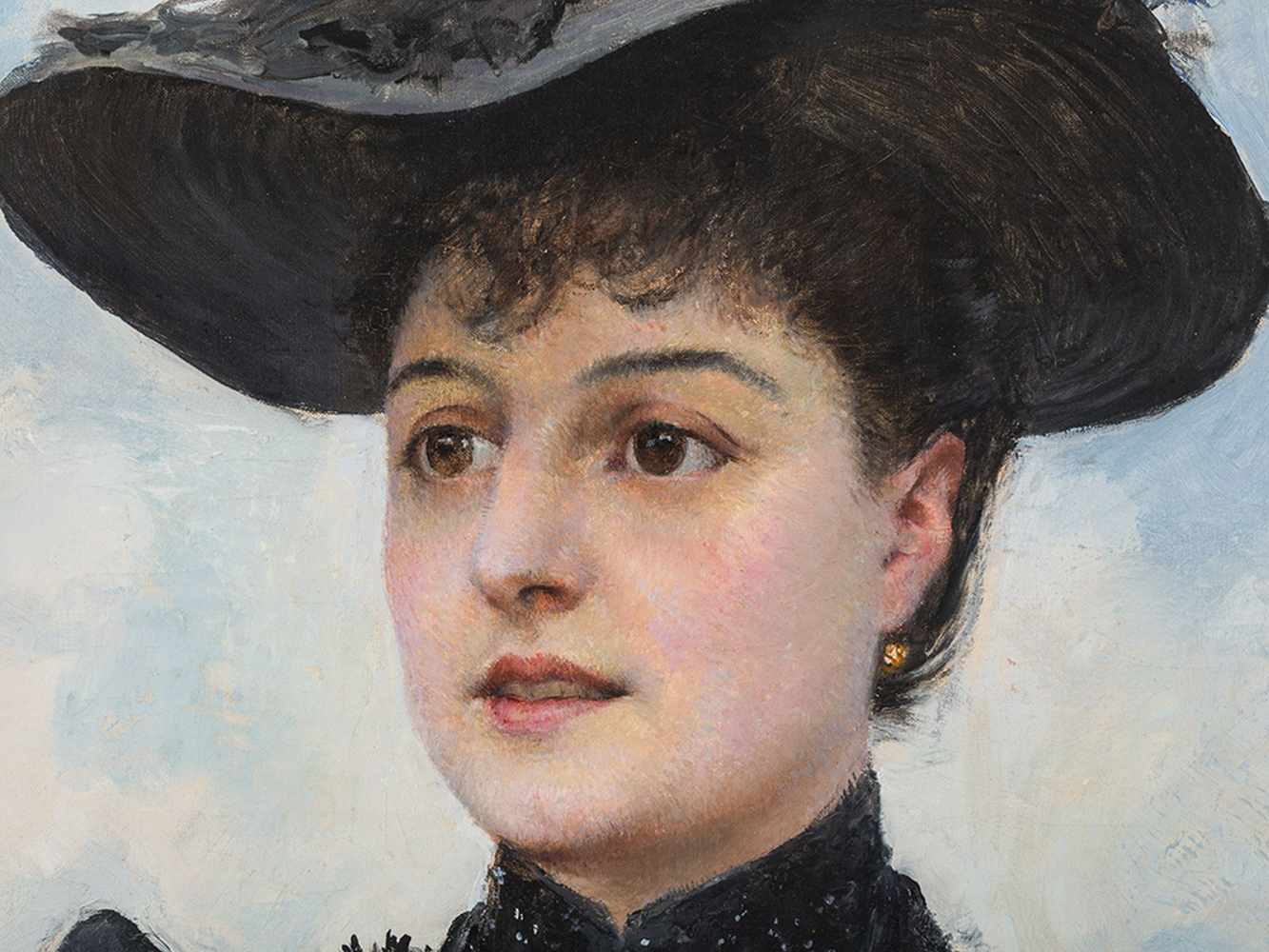 Paul Jean Gervais (1859-c.1936), Portrait of a Lady, circa 1900 - Image 6 of 8