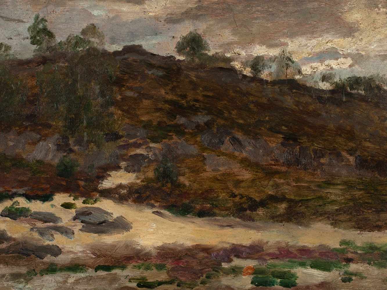 Jules-Jean Ferry, Oil Painting 'Mountain Creek', c. 1890 - Image 5 of 8