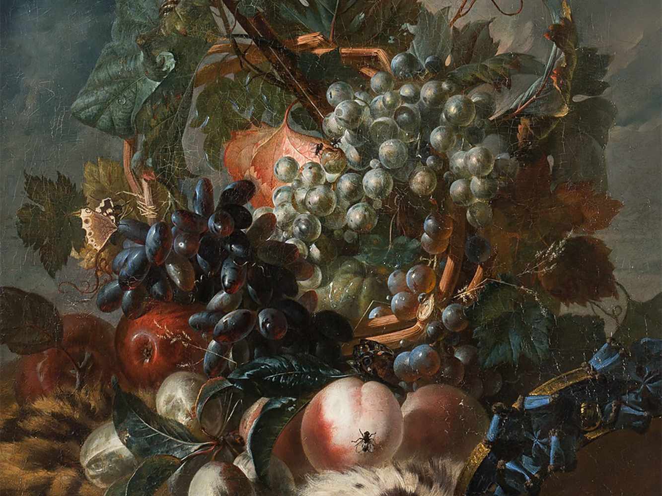 Miguel Parra (1780/84-1846), Still Life with Fruit & Lance, Oil - Image 3 of 8