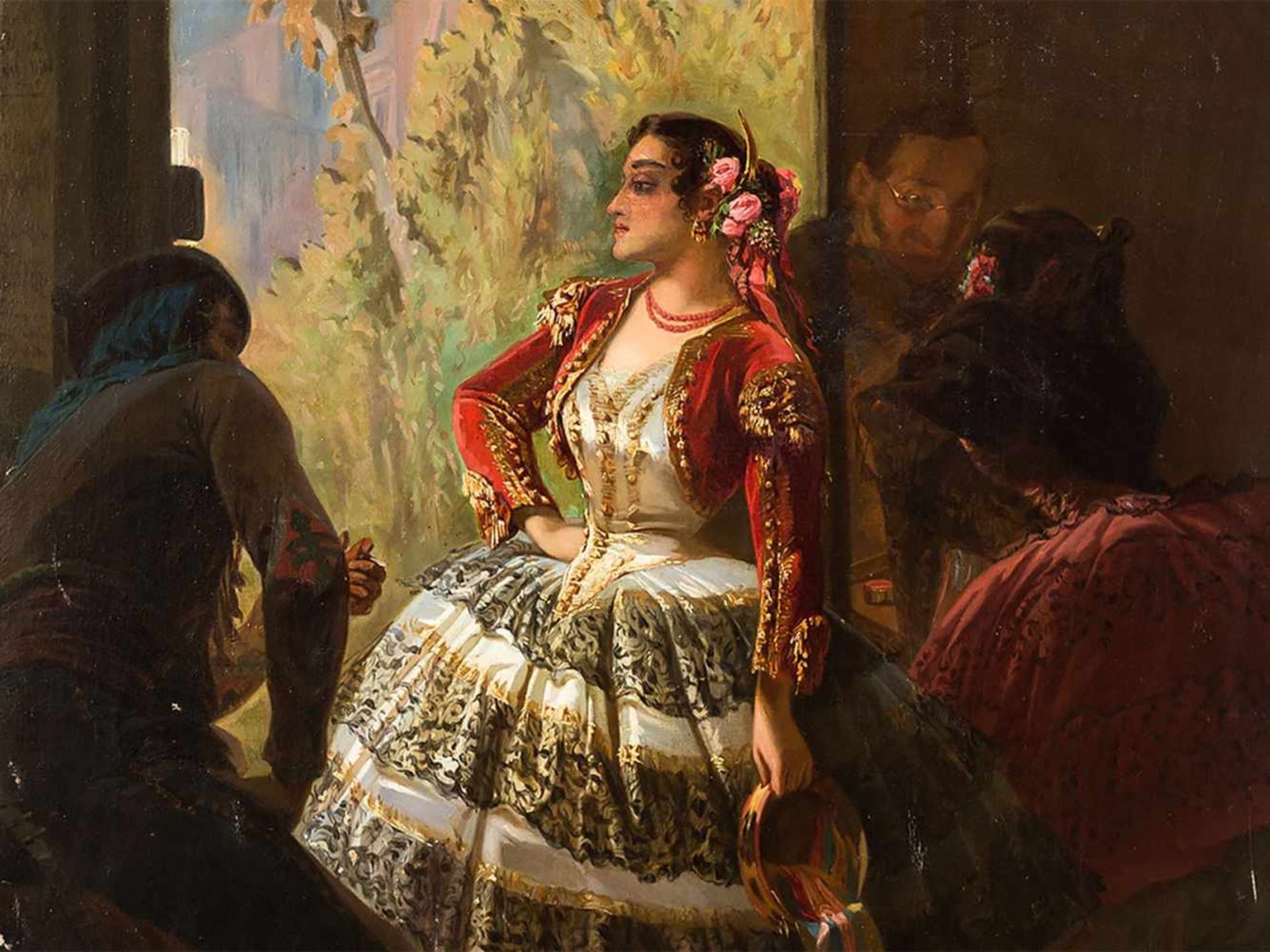 Eugène Giraud (1806-1881), Spanish Dancer, Oil, 1886<