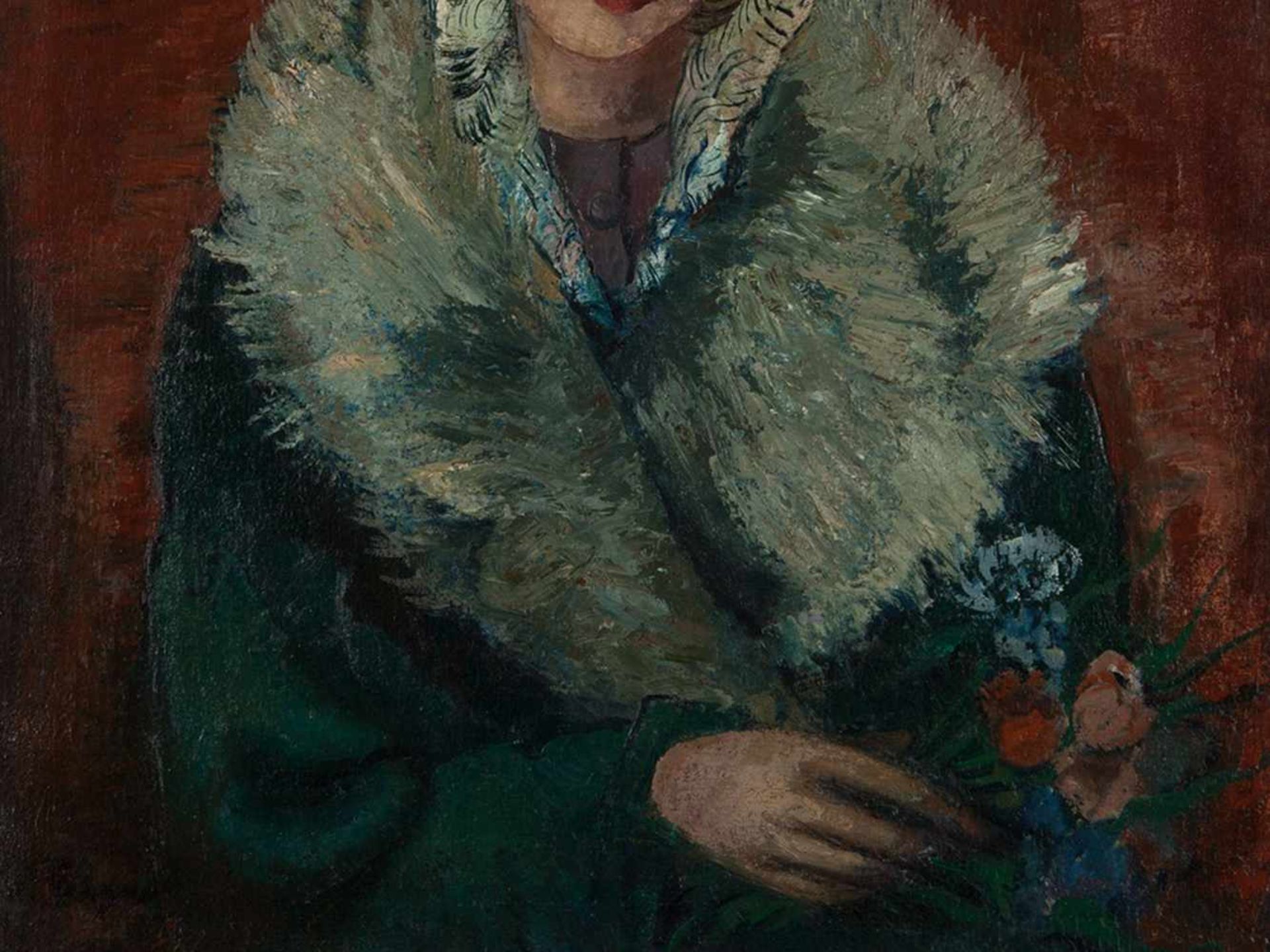 Adolf Büger (1885-1966),"Girl in grey fur" 1948< - Bild 6 aus 9