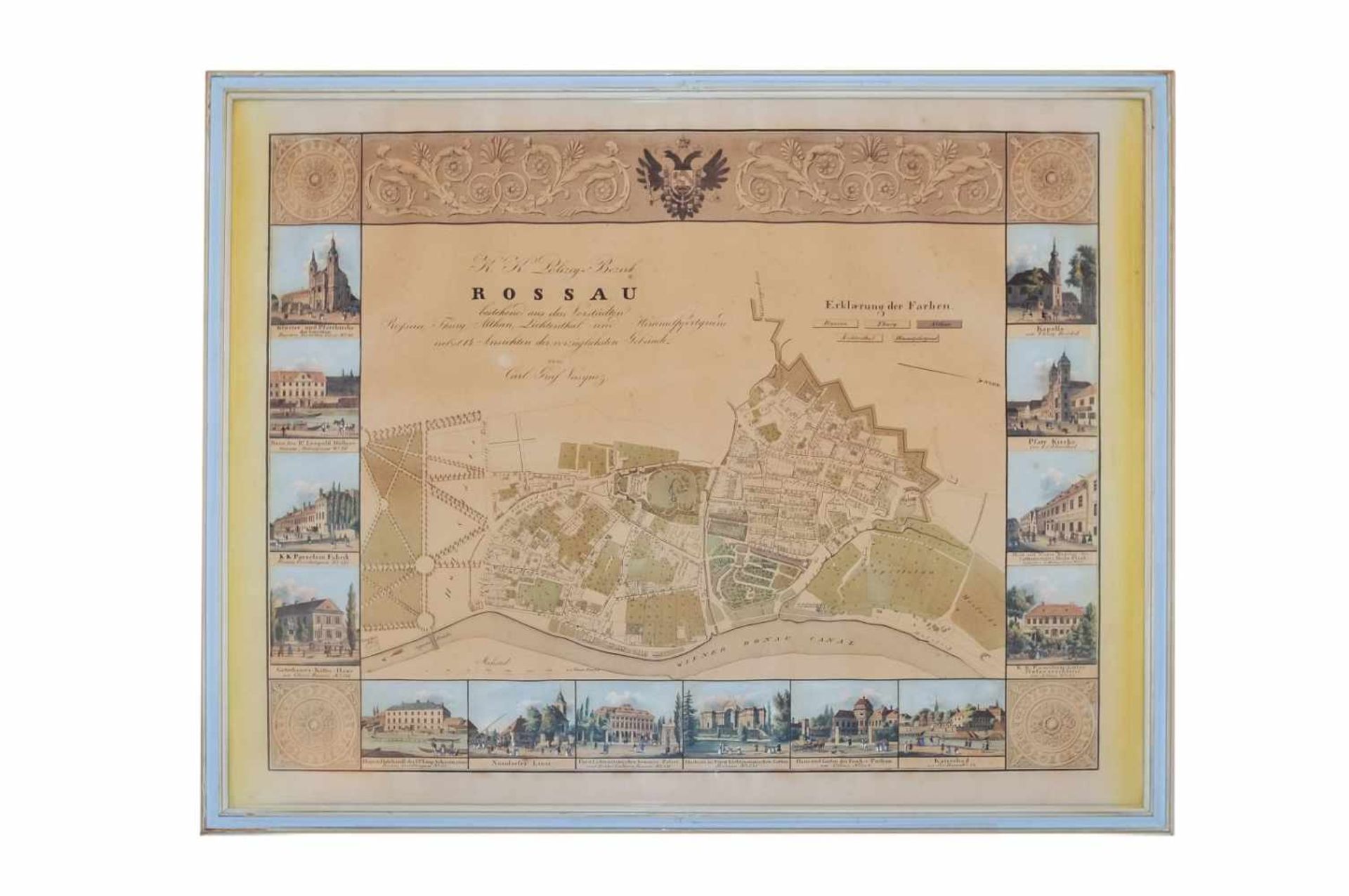 Carl Graf Vasquez "Map of Rossau" 1830