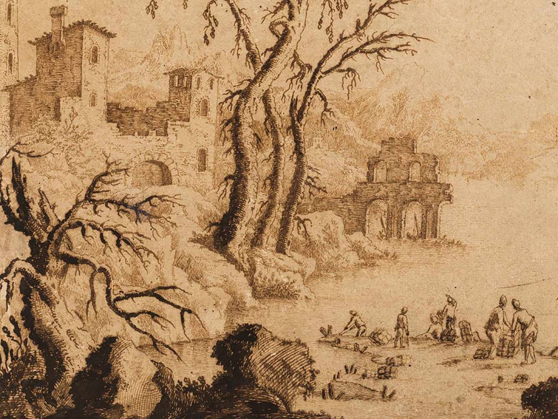 Francesco Bosio (act. 1725-1756), River Landscape, 1 H. 18th C. - Bild 5 aus 10