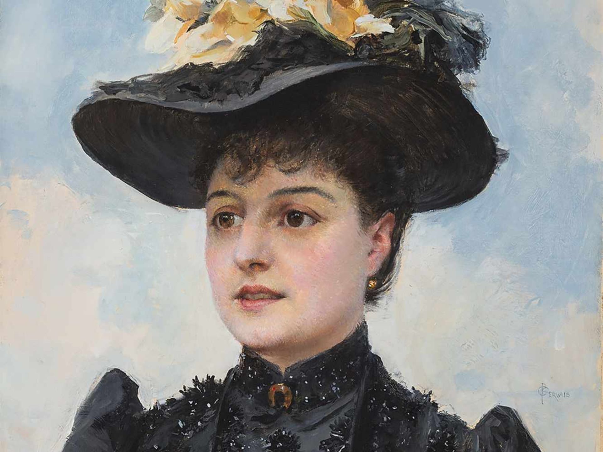 Paul Jean Gervais (1859-c.1936), Portrait of a Lady, circa 1900 - Bild 5 aus 8