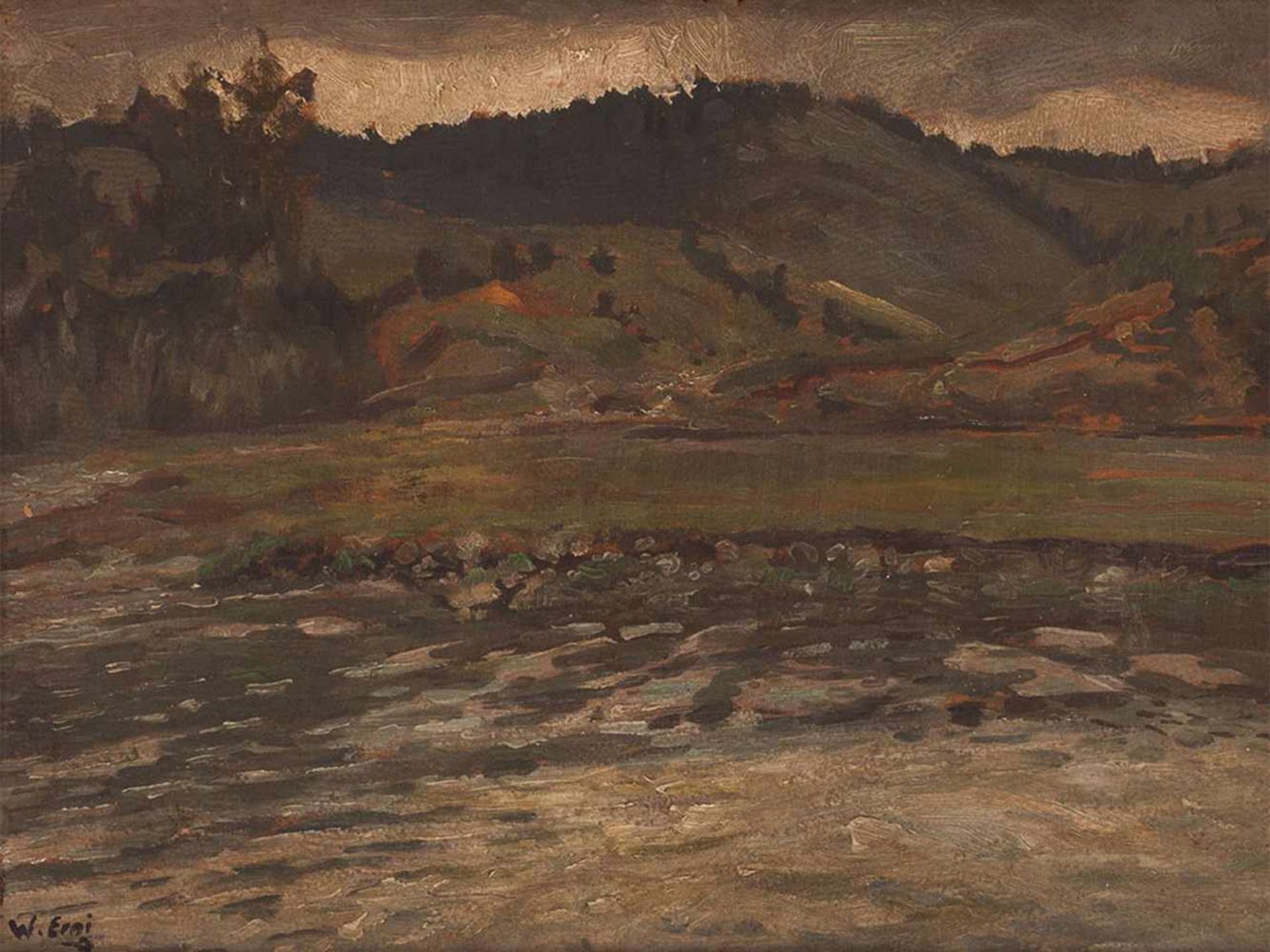 Lake in Mountain Landscape, Germany, c. 1905