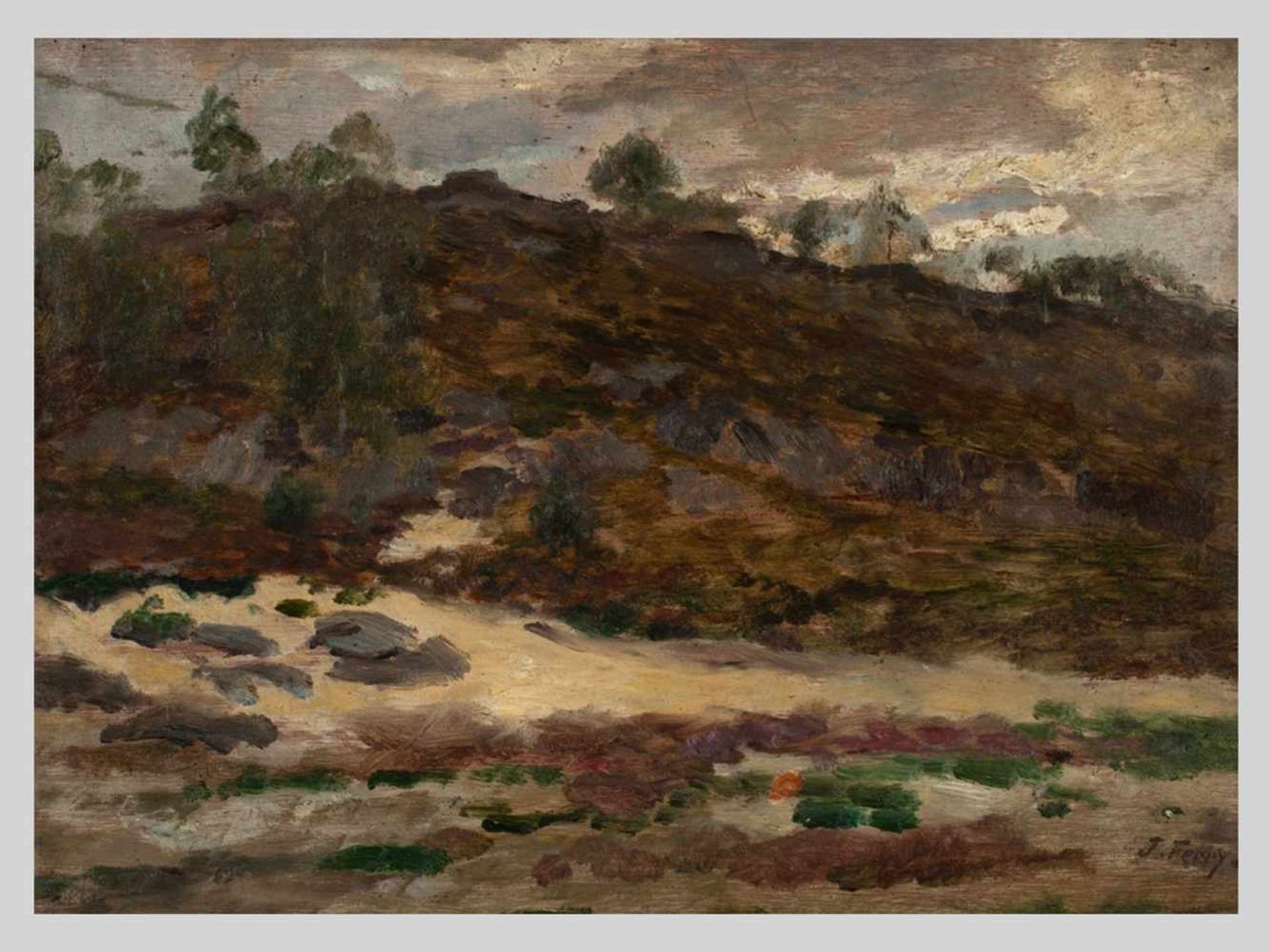 Jules-Jean Ferry, Oil Painting 'Mountain Creek', c. 1890