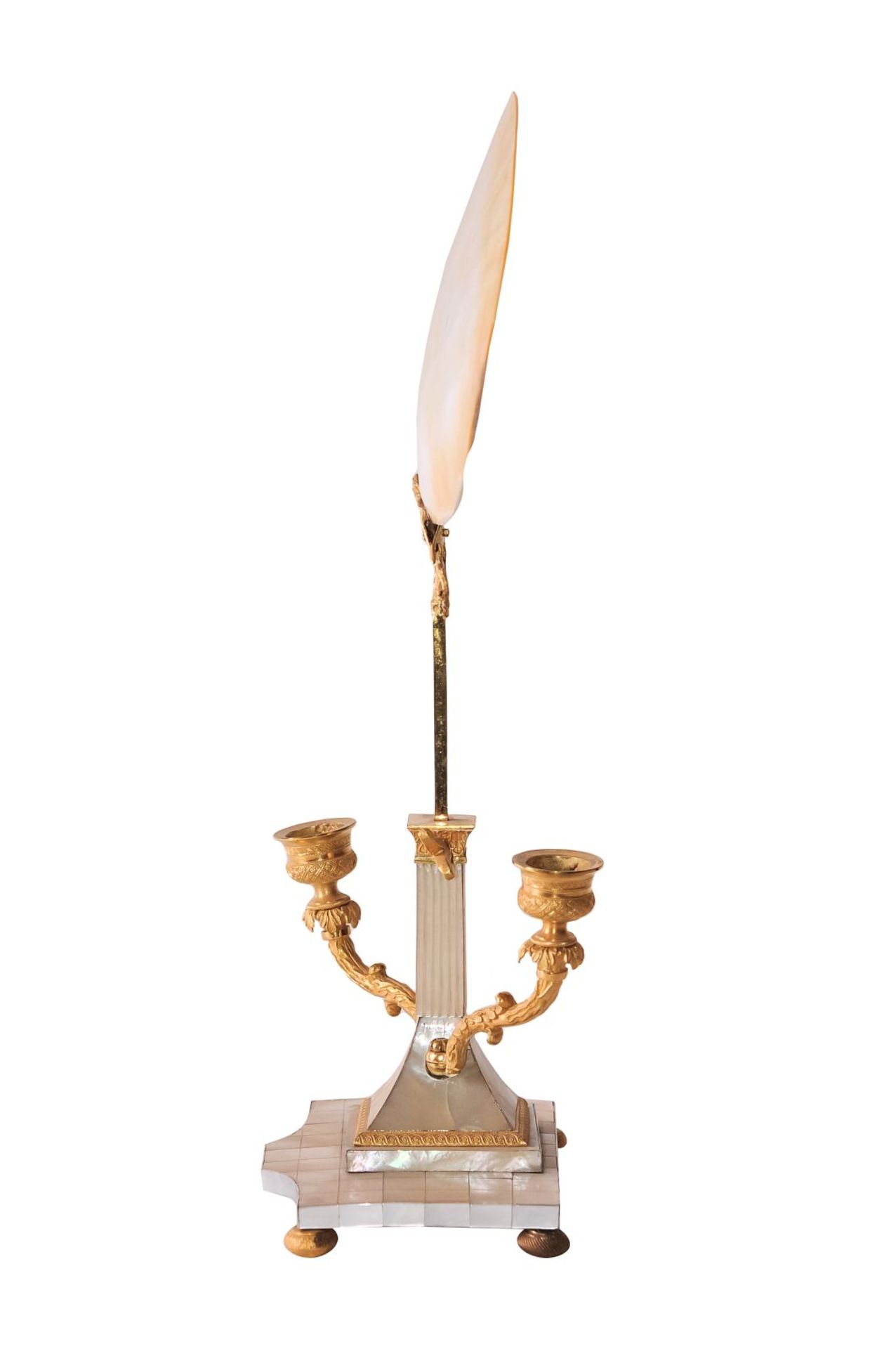 Nacre candle chandelier 1820 - Image 2 of 3