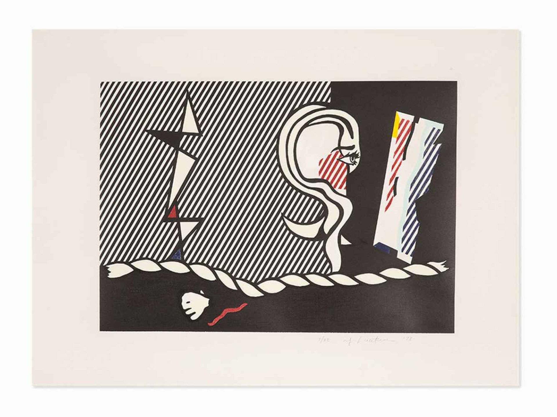 Roy Lichtenstein(1923-1997), ‘Figures with Rope’, Lithograph, 1978<br - Bild 3 aus 7