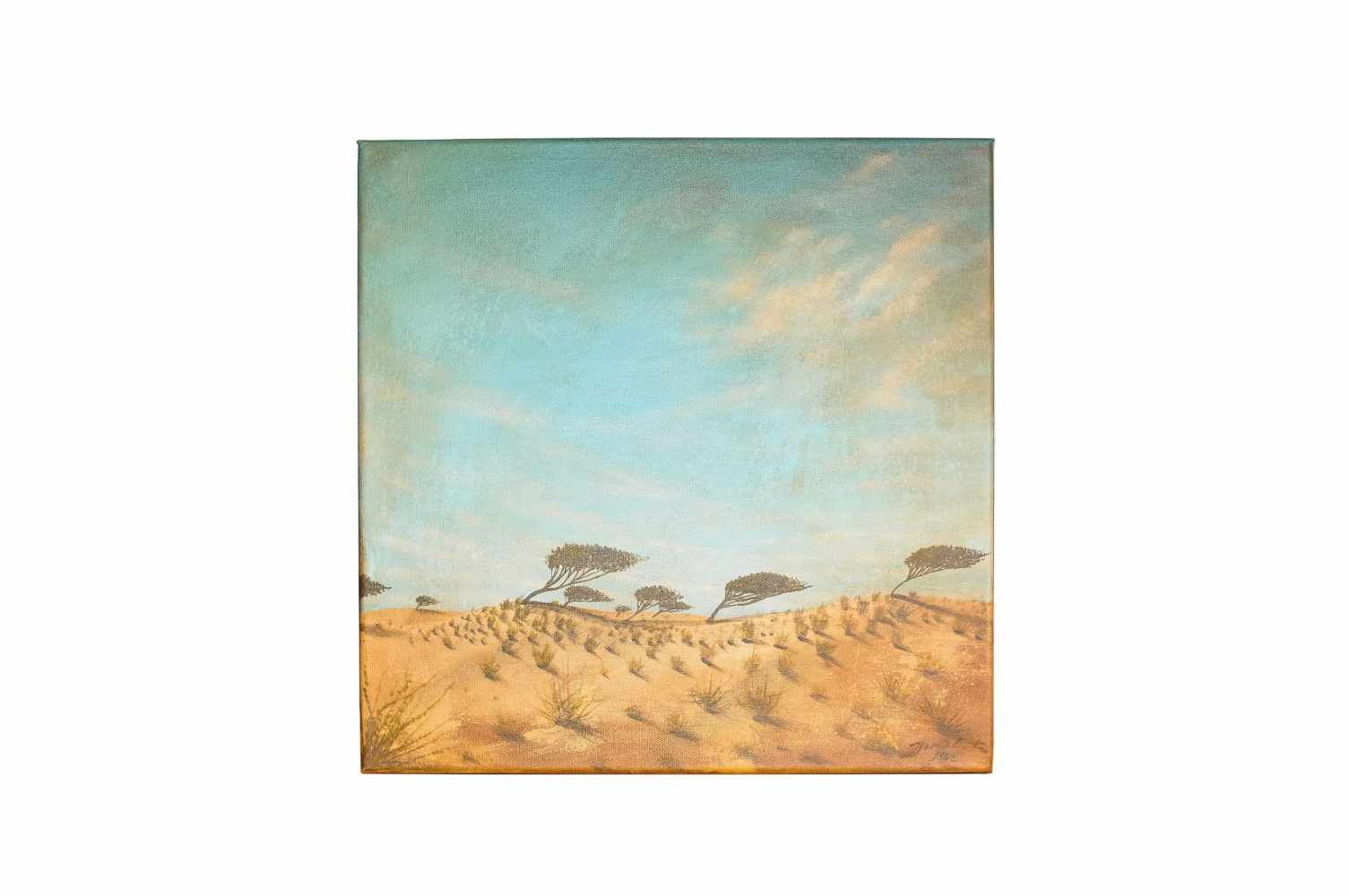 Jose Vicente "Steppe landscape with trees in the wind"