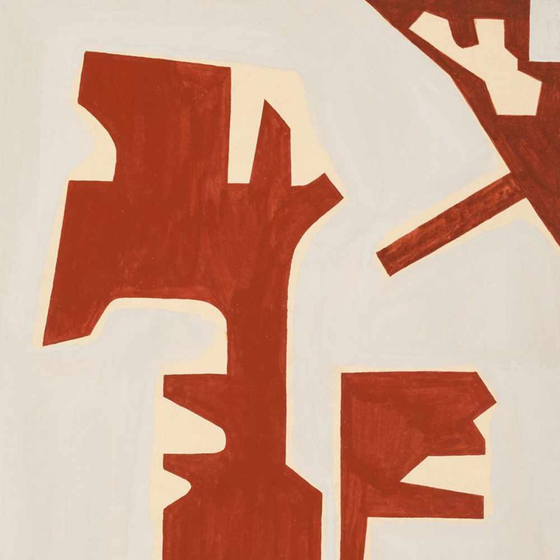 Rudolf Petrik "Composition in Red and Gray" 1957 - Bild 9 aus 9