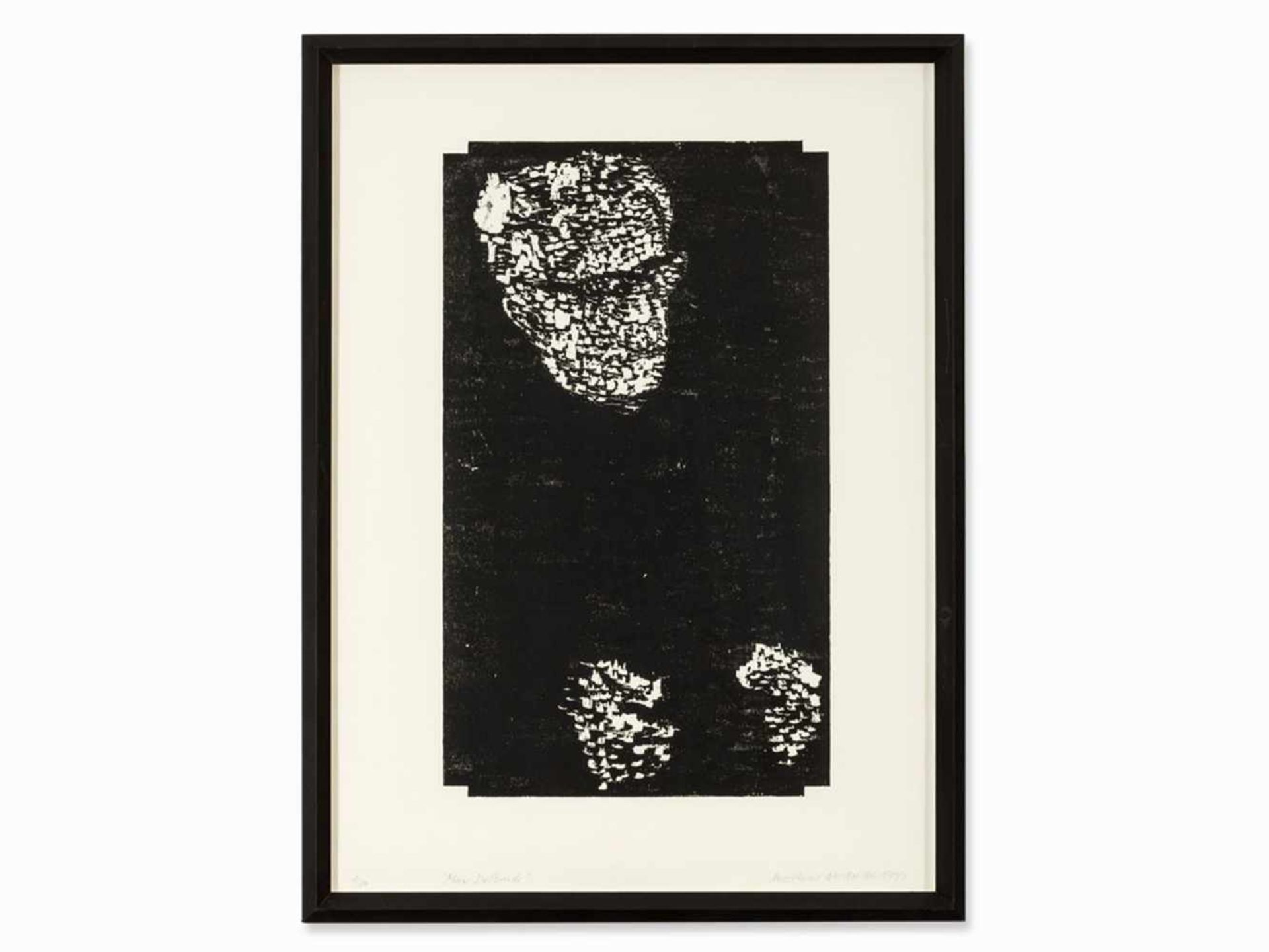 Matthias Mansen (b. 1958), Max Delbrück, Woodcut, 1999<