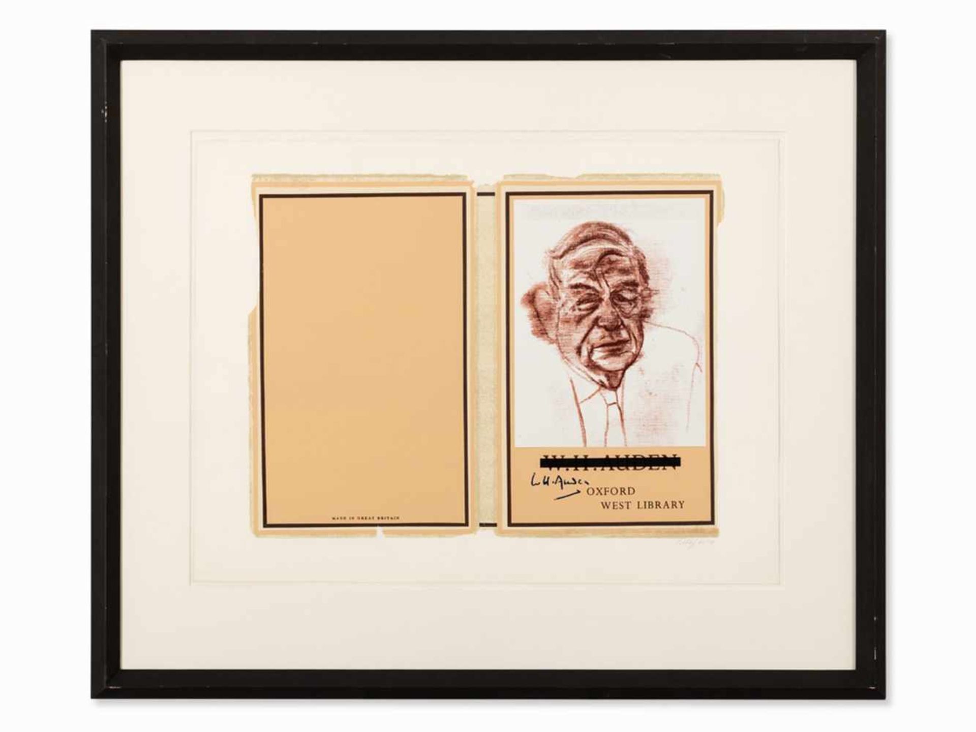 R.B. Kitaj (1887-1948), W.H. Auden, Color Serigraph, 1969