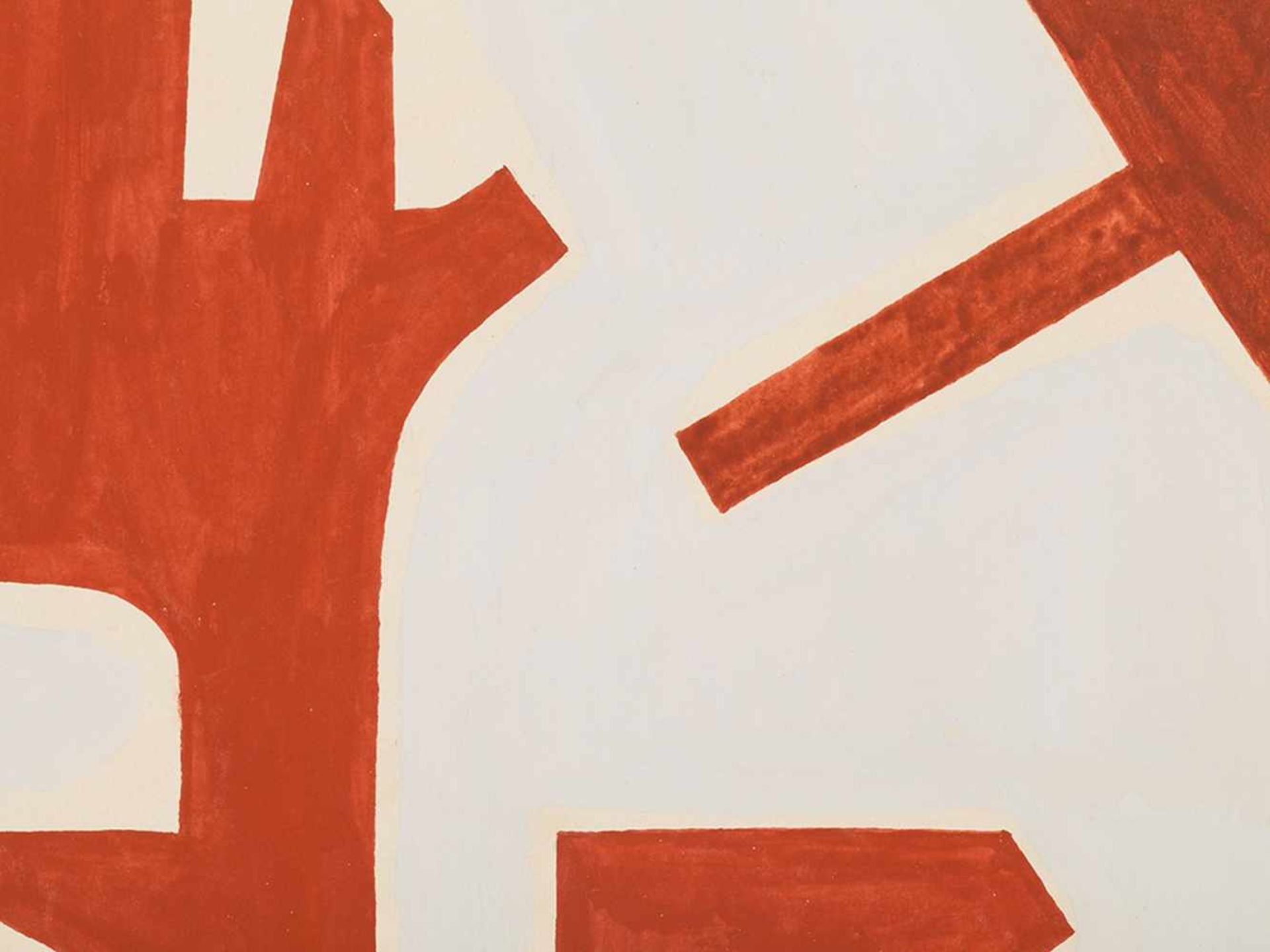 Rudolf Petrik "Composition in Red and Gray" 1957 - Bild 6 aus 9