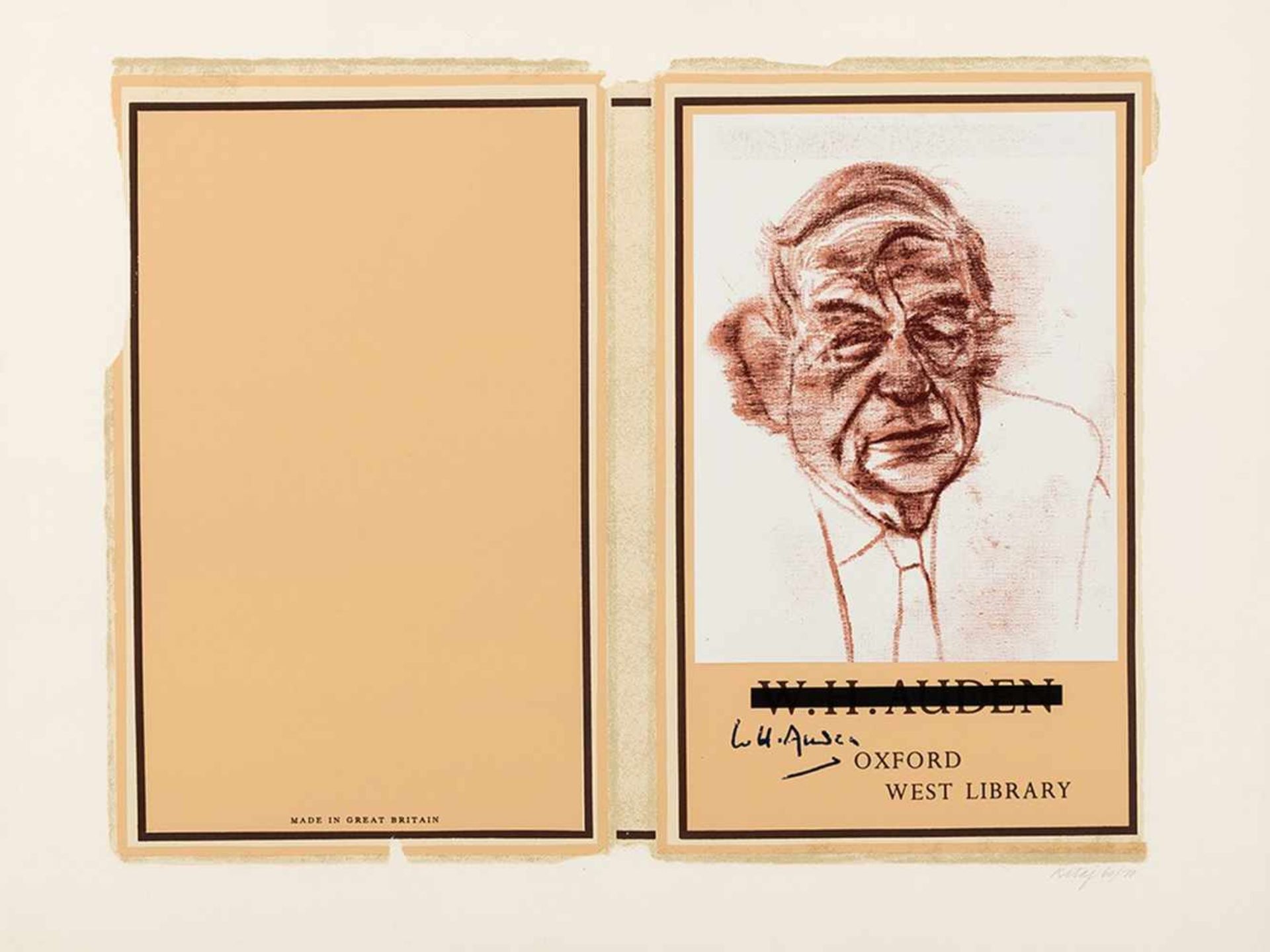R.B. Kitaj (1887-1948), W.H. Auden, Color Serigraph, 1969 - Bild 3 aus 10