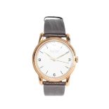 International Watch Company Schaffhausen caliber 8936 mm gold watch with leather strap, manual