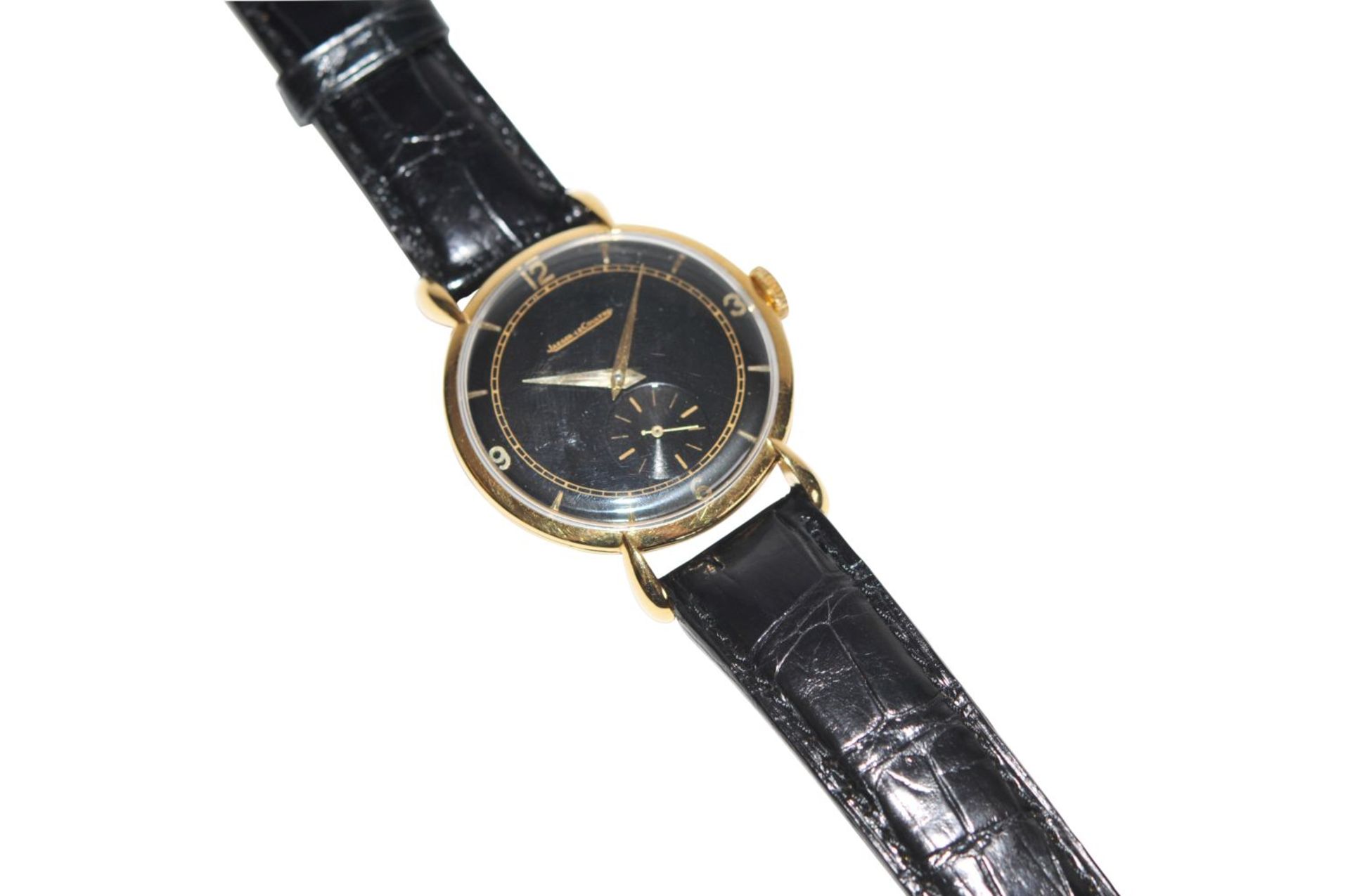 Jaeger le Coultre Vintagebeautiful men's watch 36 mm with black dial, manual winding with JLC - Bild 3 aus 4