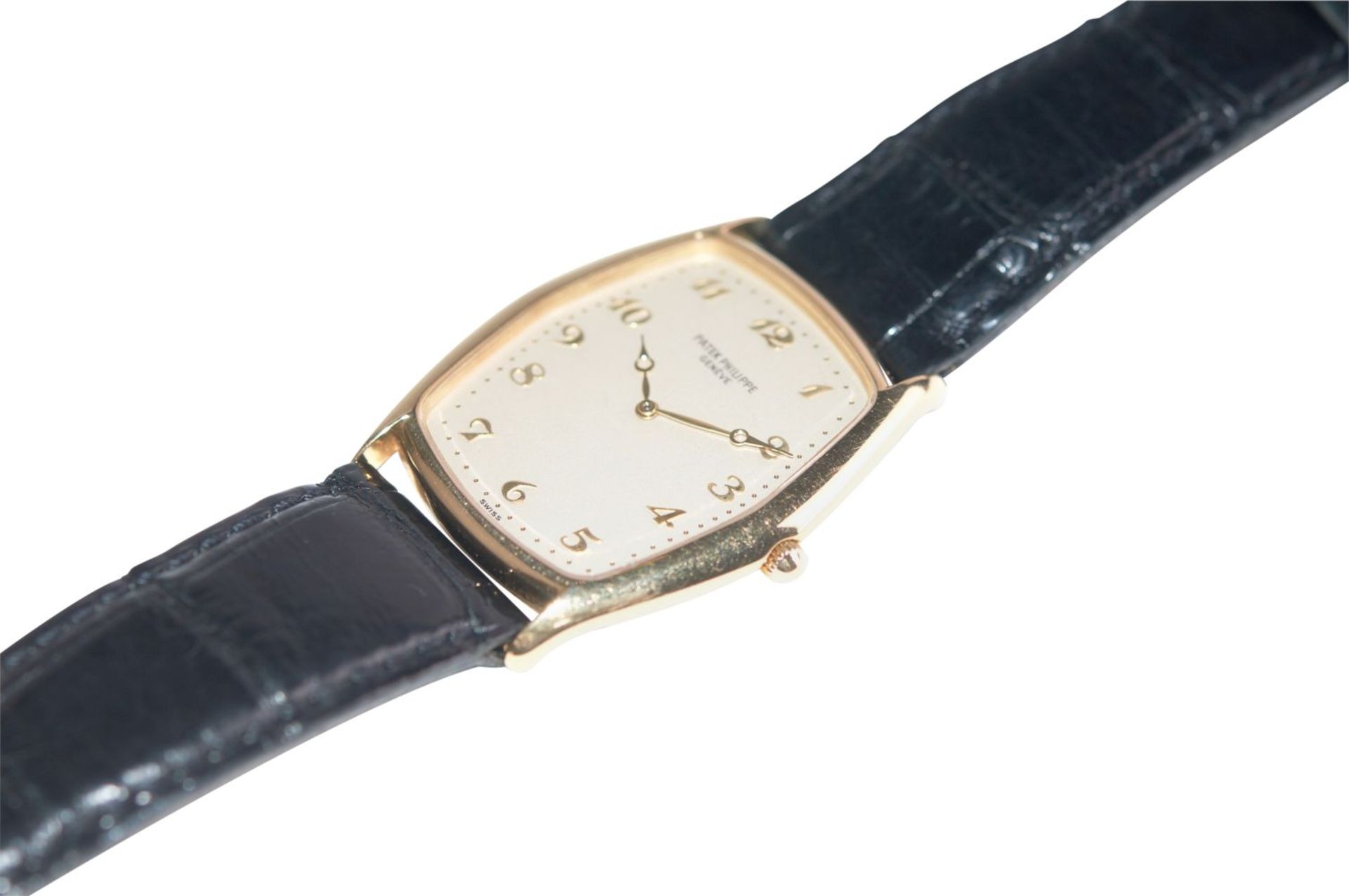 Patek Philippe Gondolo Ref. 384231 x 29 mm 750/000 fine gold watch with leather strap, manual - Bild 3 aus 4