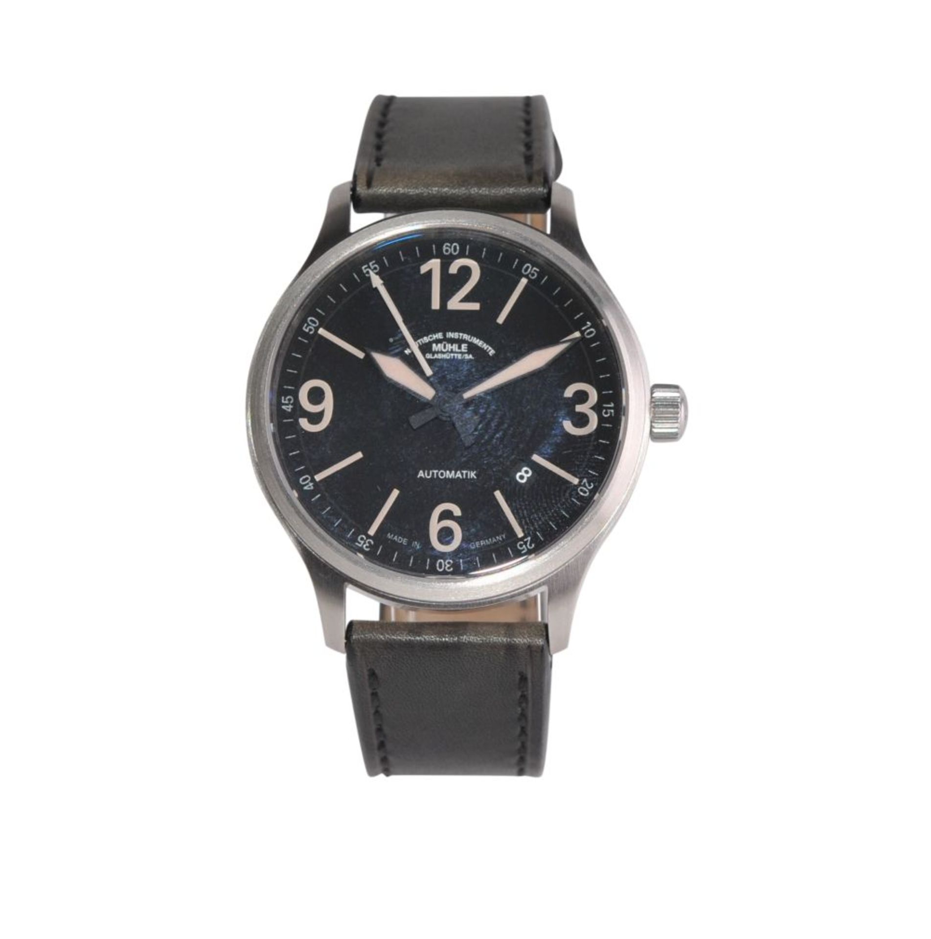 Mühle / Glashütte Terranaute III TrailAutomatic men's watch, steel case, sapphire crystal, anti-