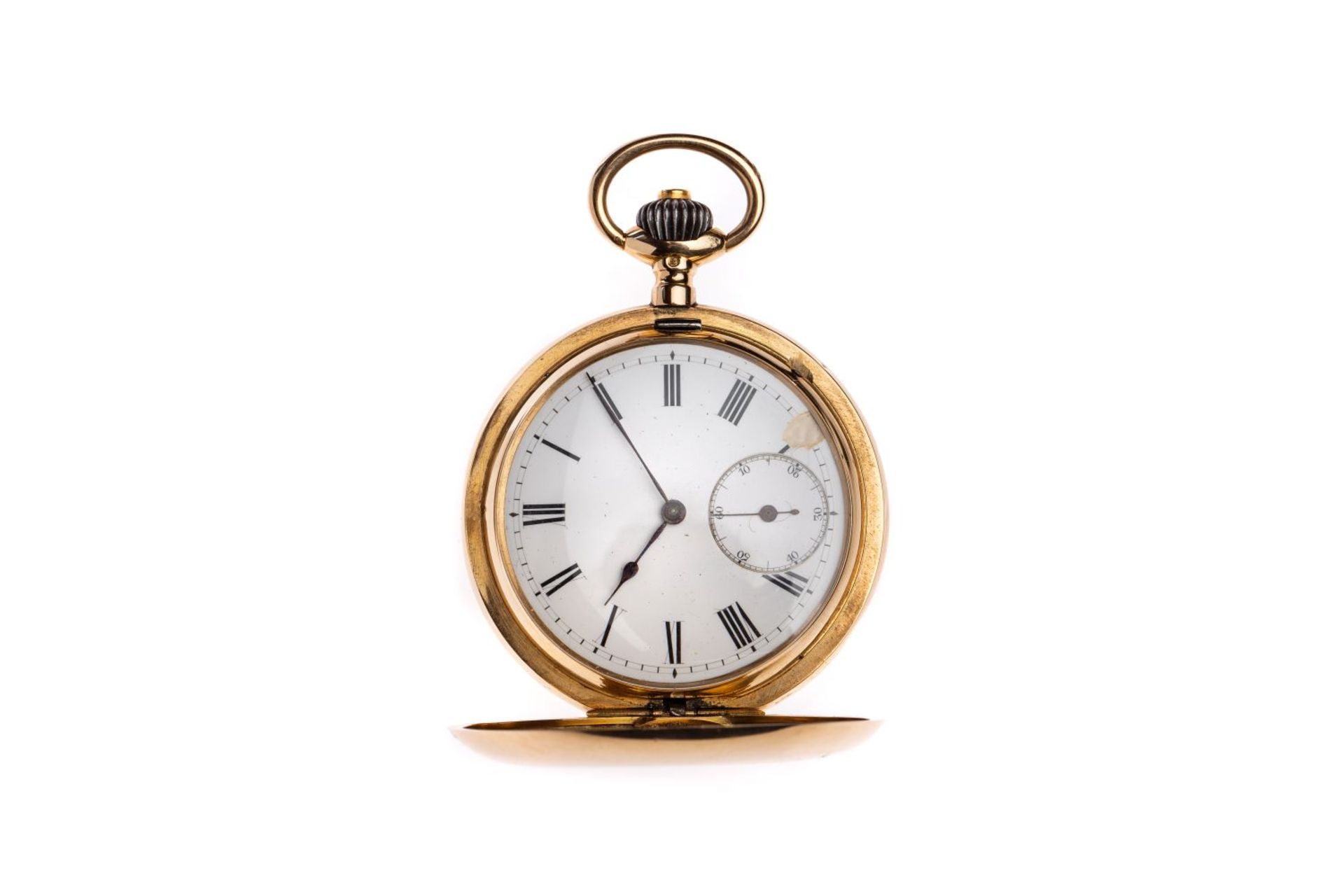Lepine pocket watch14ct yellow gold watch from Omega with chain so called Lepine pocket