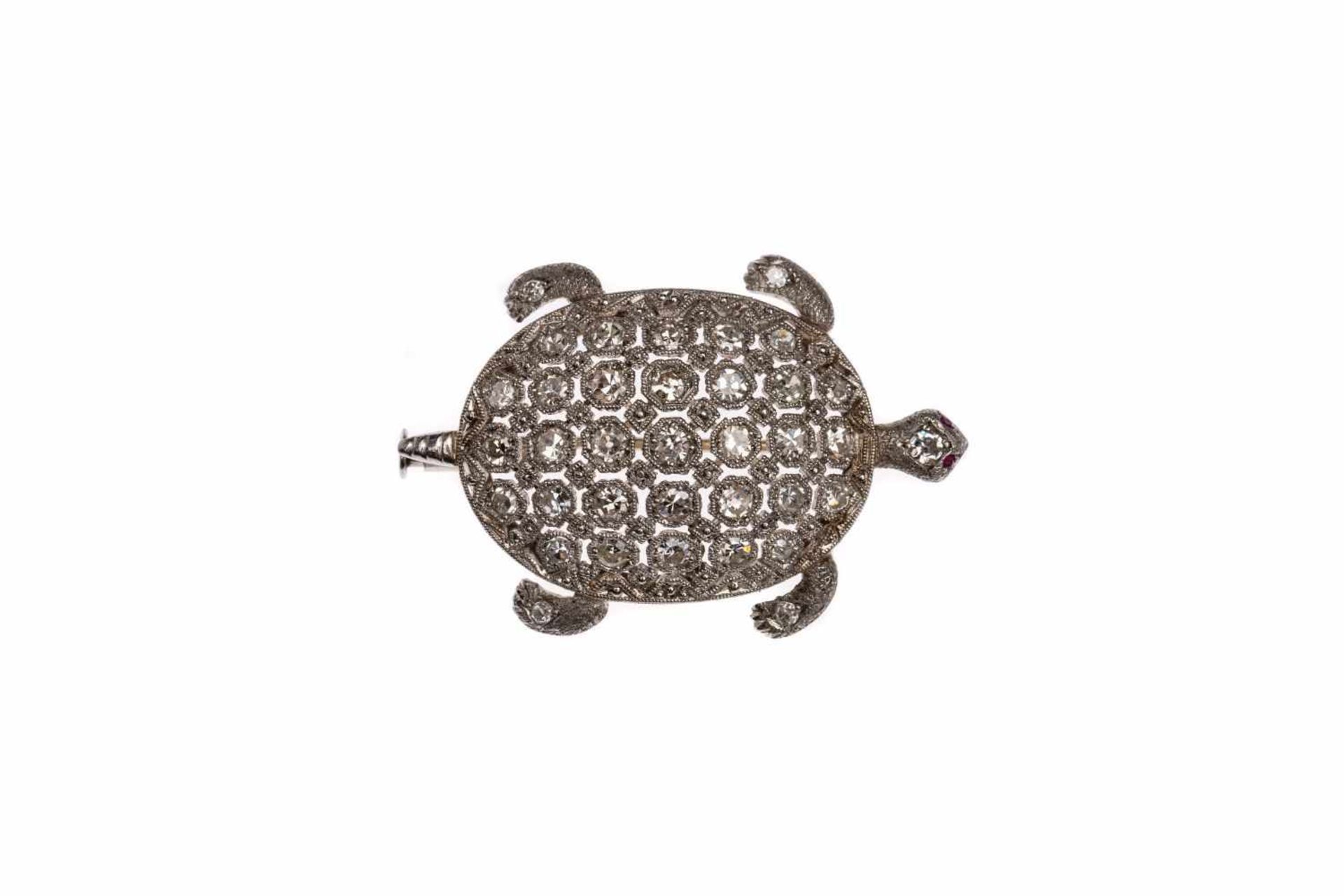 Convolute animal broochesSmall animal brooch "Elefant" with brilliants, old cut octagonal diamonds - Bild 5 aus 14