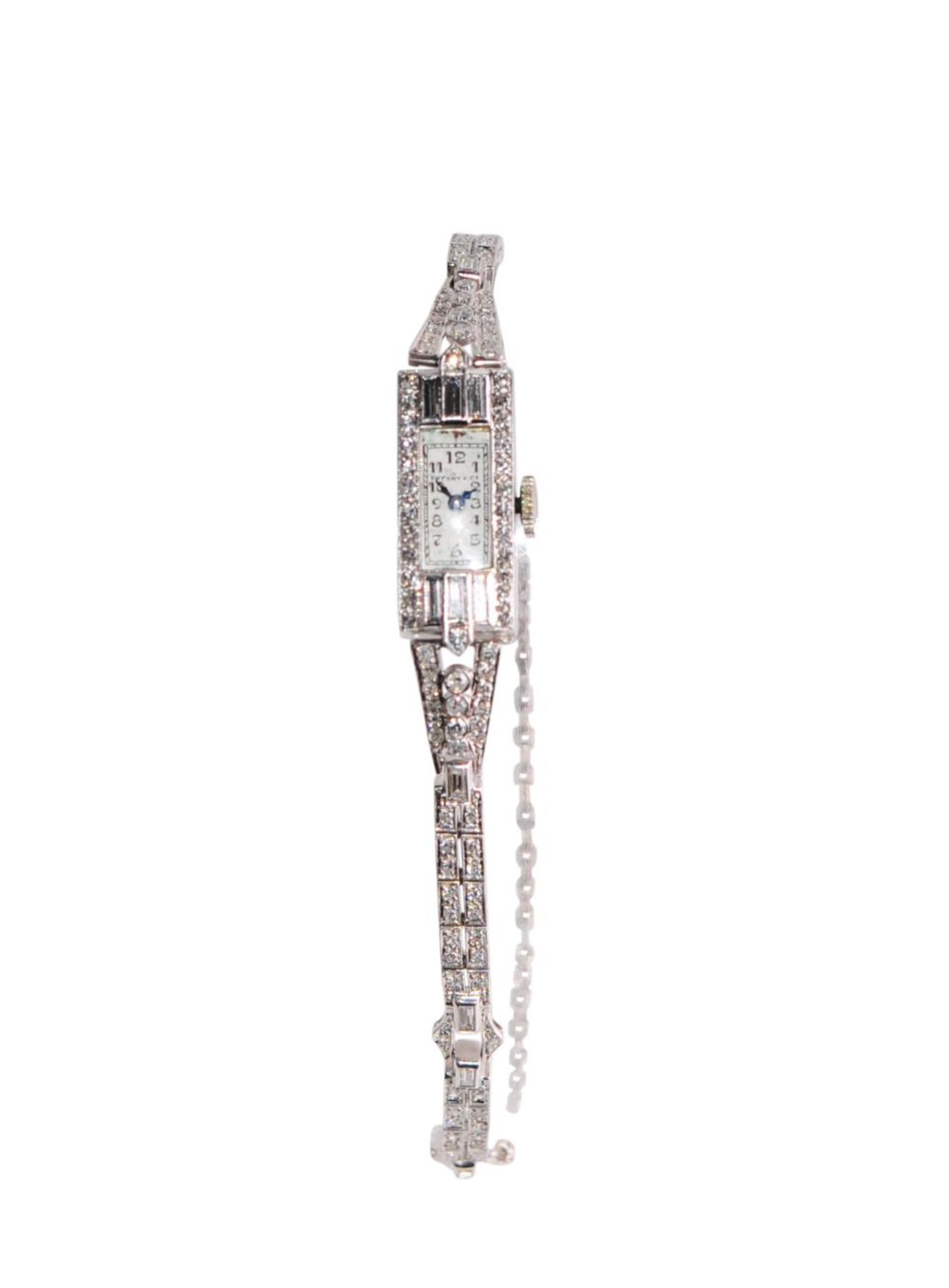 Tiffany Platin Art DecoVery nice jewelry watch Tiffany New York 900 platinum watch with brilliant