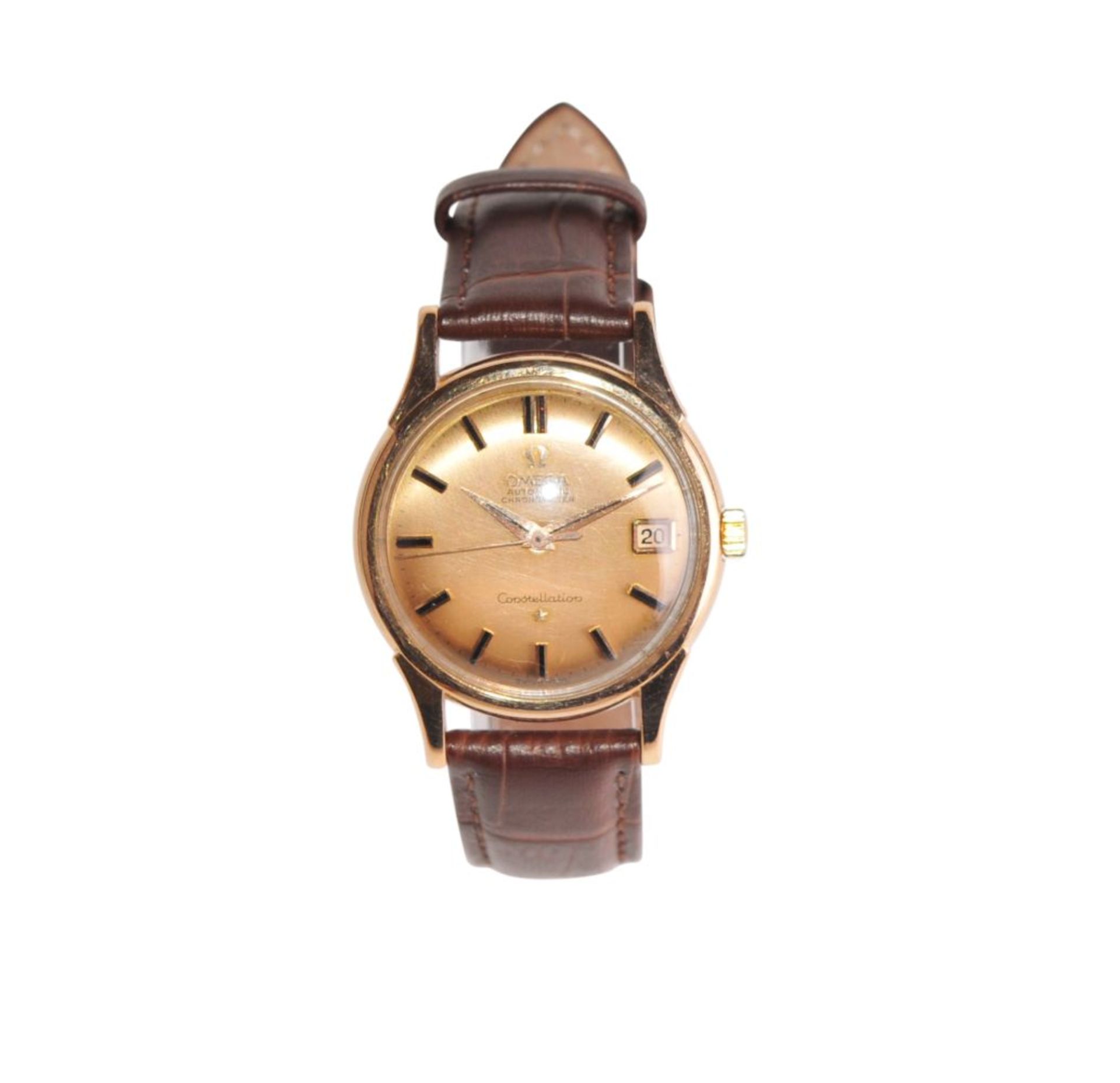 OMEGA ConstellationSolid 18kt rose gold watch with screw back & observatory, automatic movement