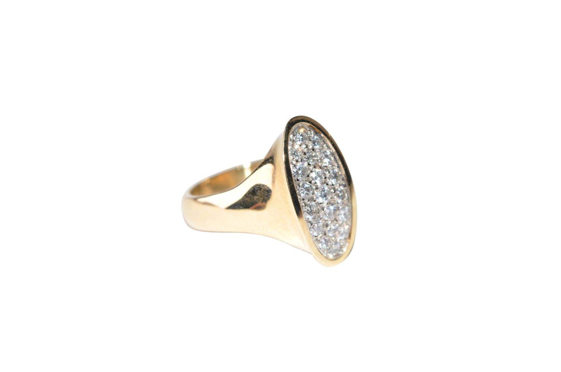 Diamond ring14Kt gold ring with diamonds, approx. 0.95ct, total weight 9.93g, size