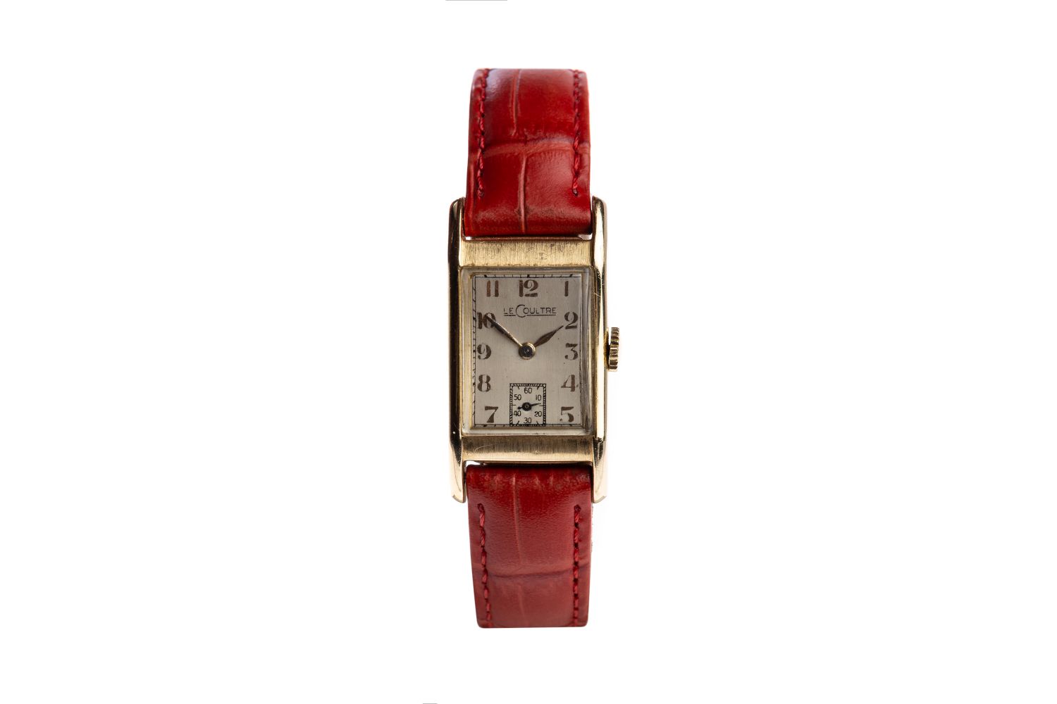 Le CoultreLe - Coultre wristwatch from the 1940sClassic square 14K gold case silver plated dial on