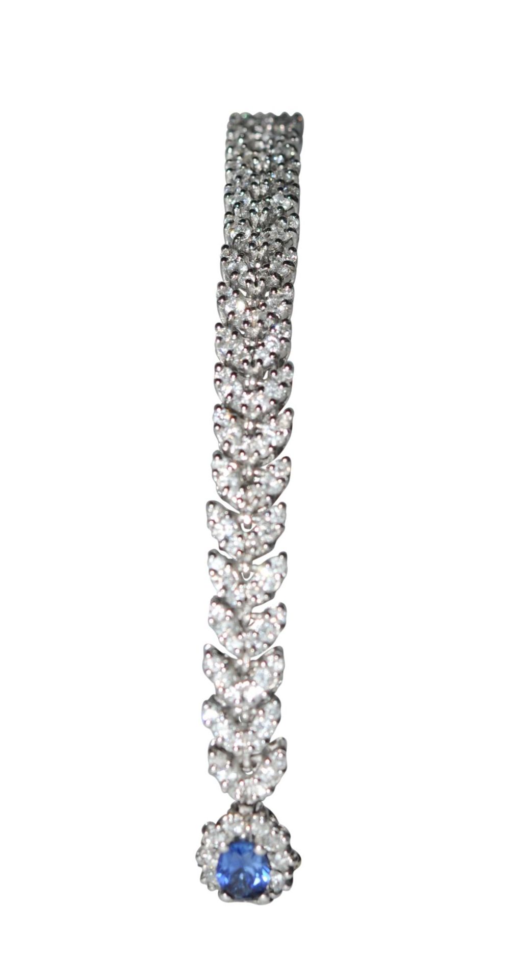 Brilliant braceletBracelet, white gold 18kt, with diamonds total carat weight approx. 6ct, and a - Bild 5 aus 6