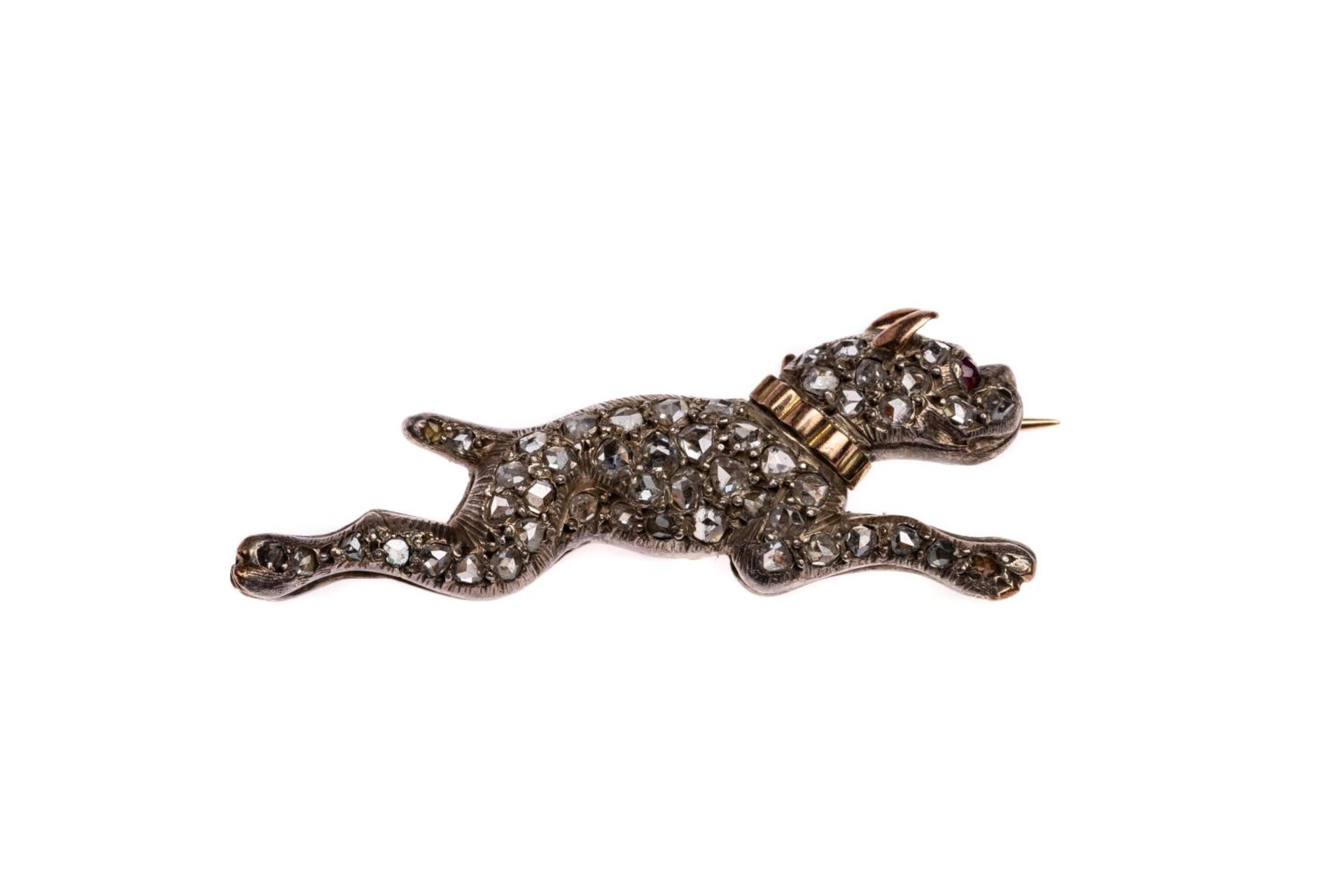 Convolute animal broochesSmall animal brooch "Elefant" with brilliants, old cut octagonal diamonds - Bild 3 aus 14