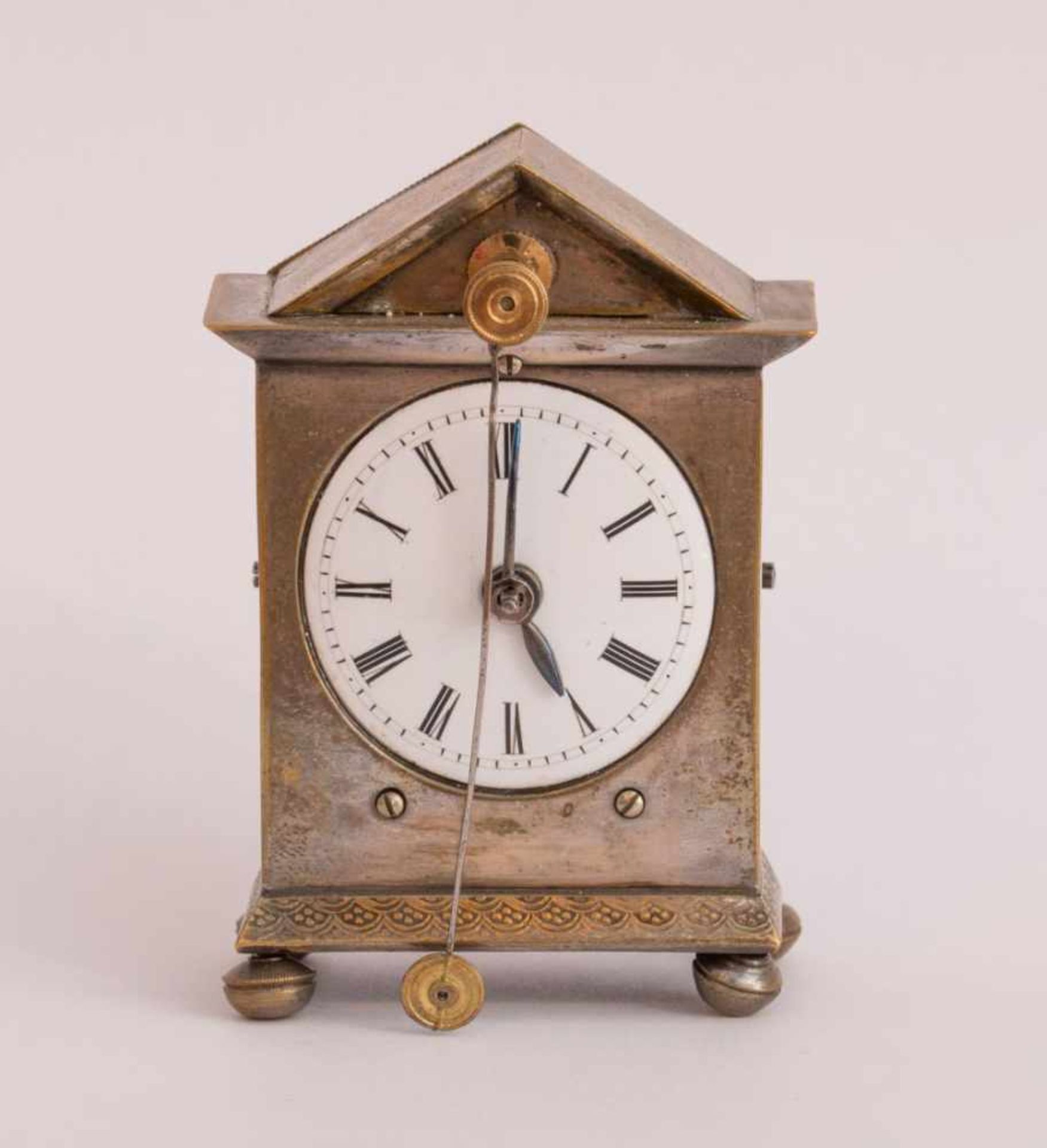 small Zapplersmall Fidget Clock Vienna around 1835 H 6.3 cm metalkleiner ZapplerKleiner
