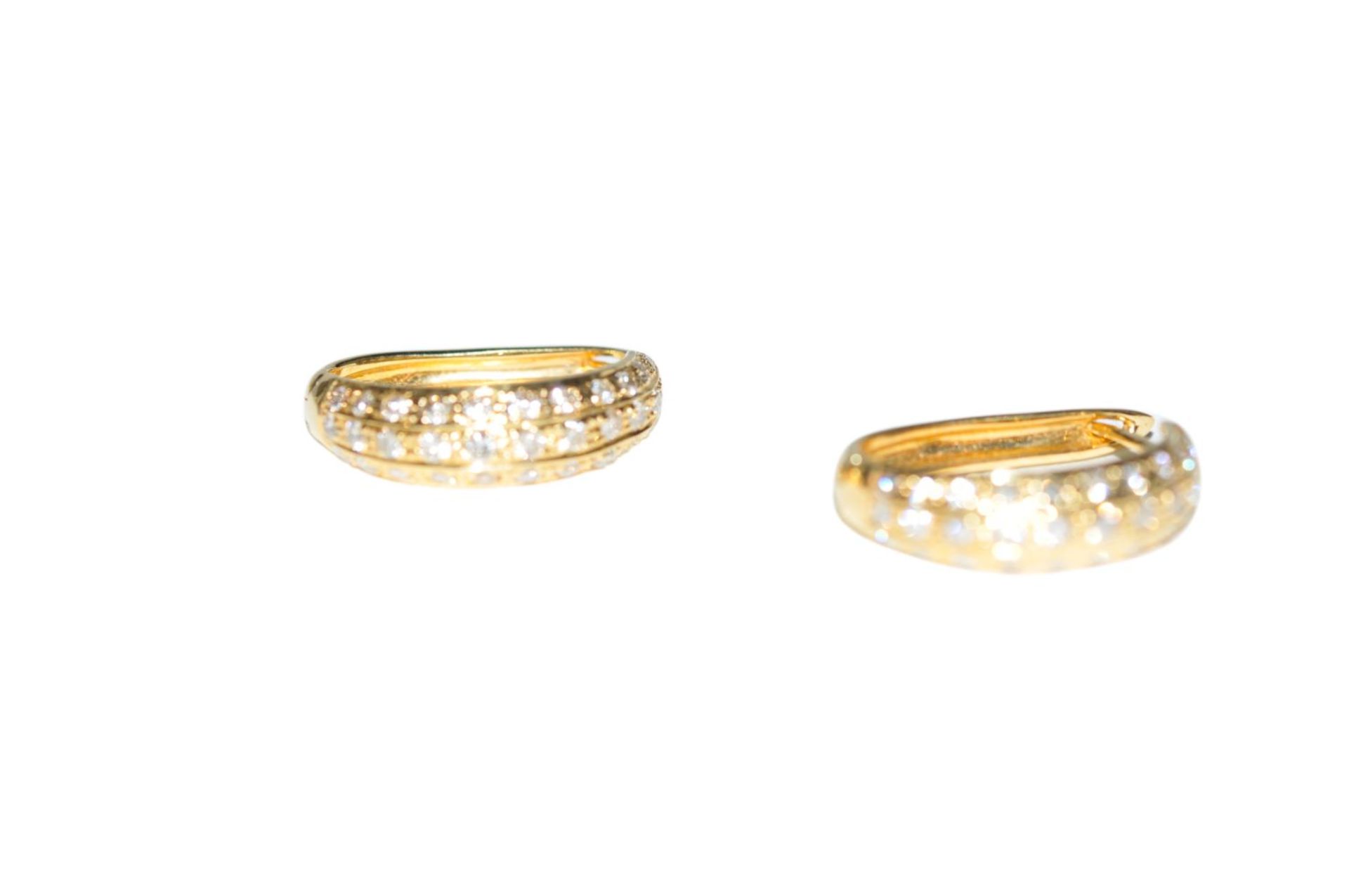 EarringsStud earrings in 750/000 gold, with diamonds, approx. 1.1ct, total weight 4. - Bild 2 aus 4