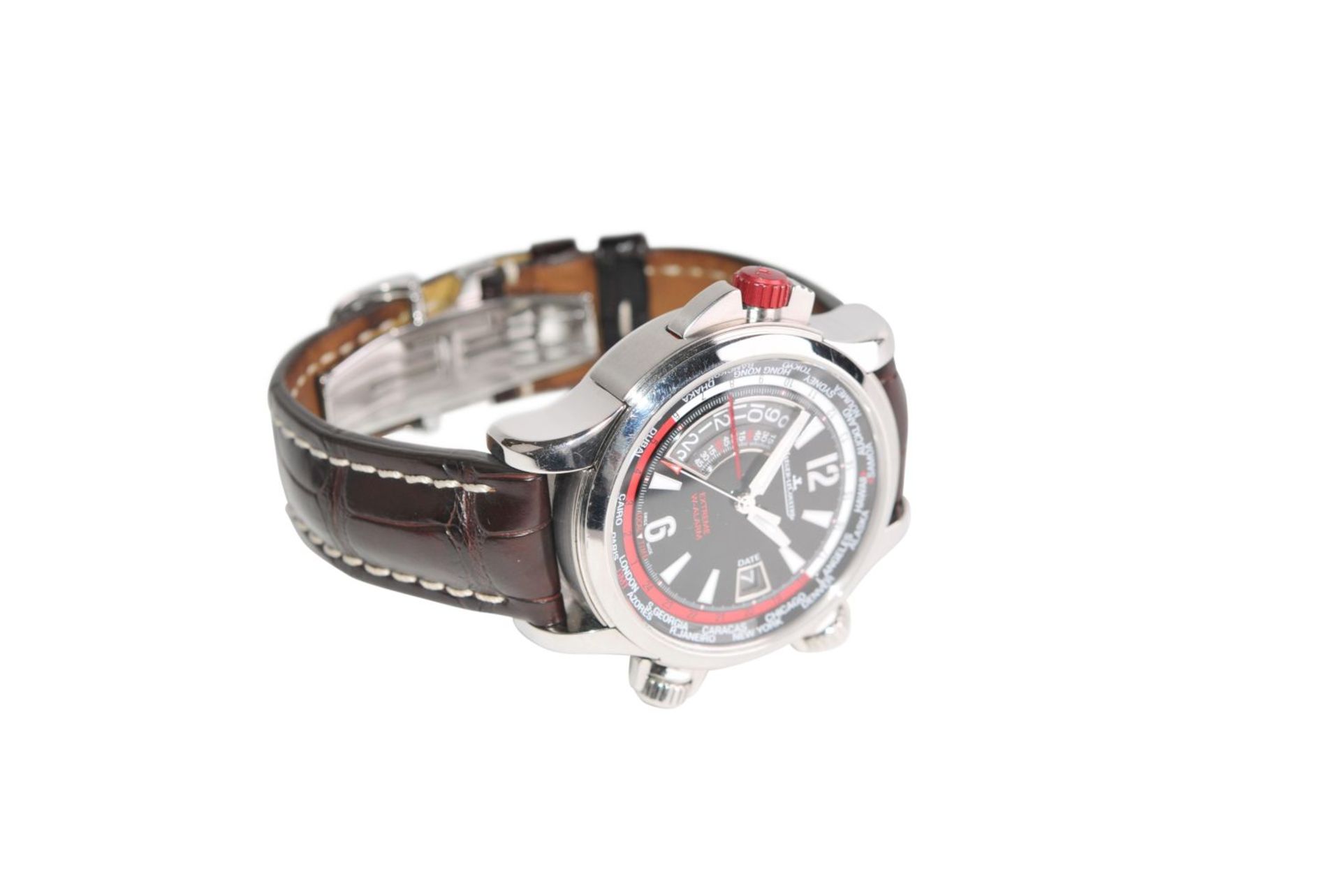 JAEGER LE-COULTRE Master Compressor World W Alarm46.5 mm steel / titanium men's watch with leather - Bild 3 aus 4