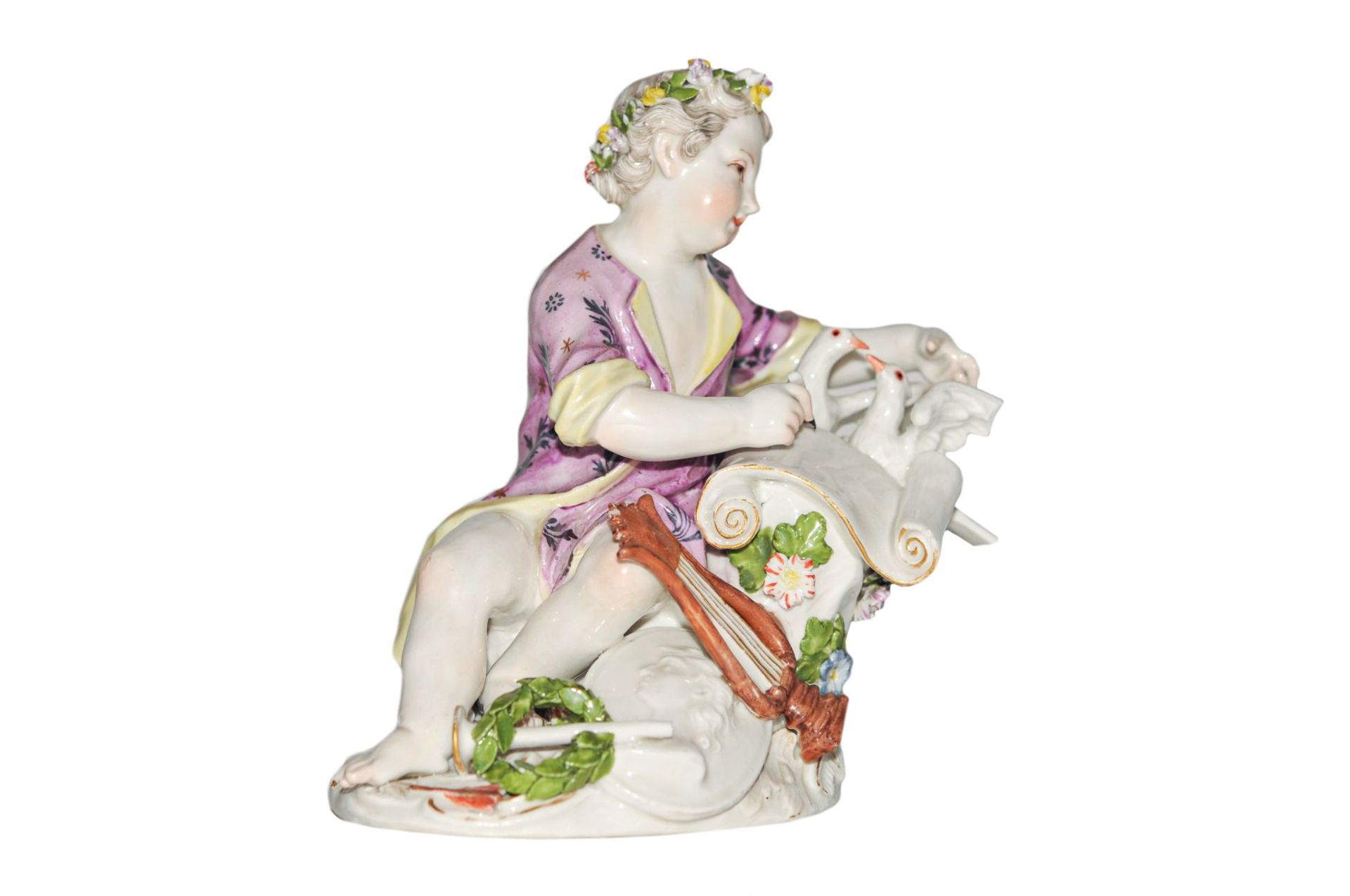 Knabe mit Tauben Meissen 1750