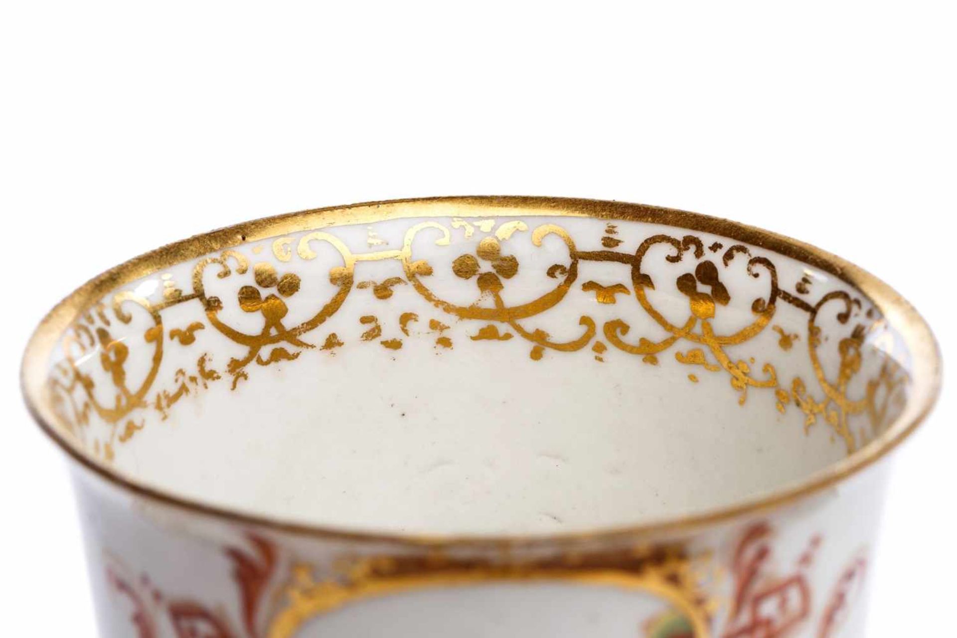 Becher mit Unterschale, Meissen 1723 - Bild 3 aus 4