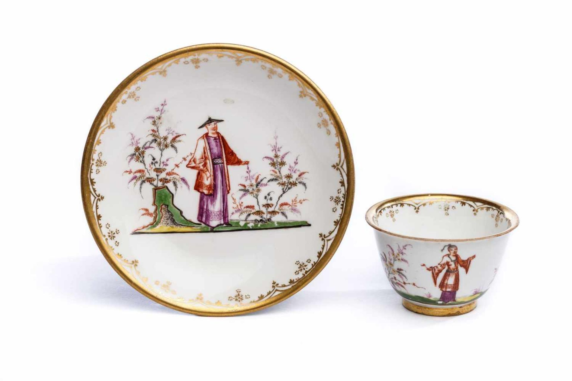 Koppchen mit Unterschale, Meissen 1720-25