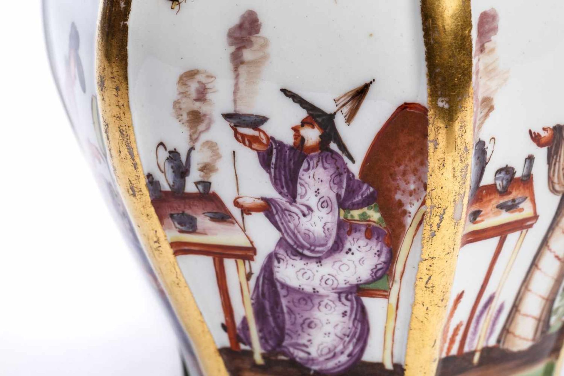 Teedose mit Chinoiserie Szenen, Meissen 1725/28 - Bild 3 aus 3