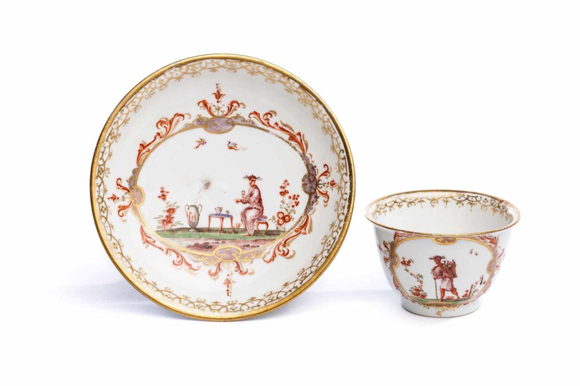 Koppchen mit Unterschale, Meissen 1720/25