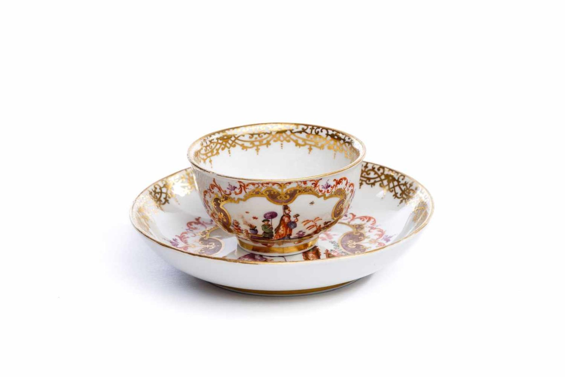 Koppchen mit Unterschale, Meissen 1723/25 - Bild 4 aus 6