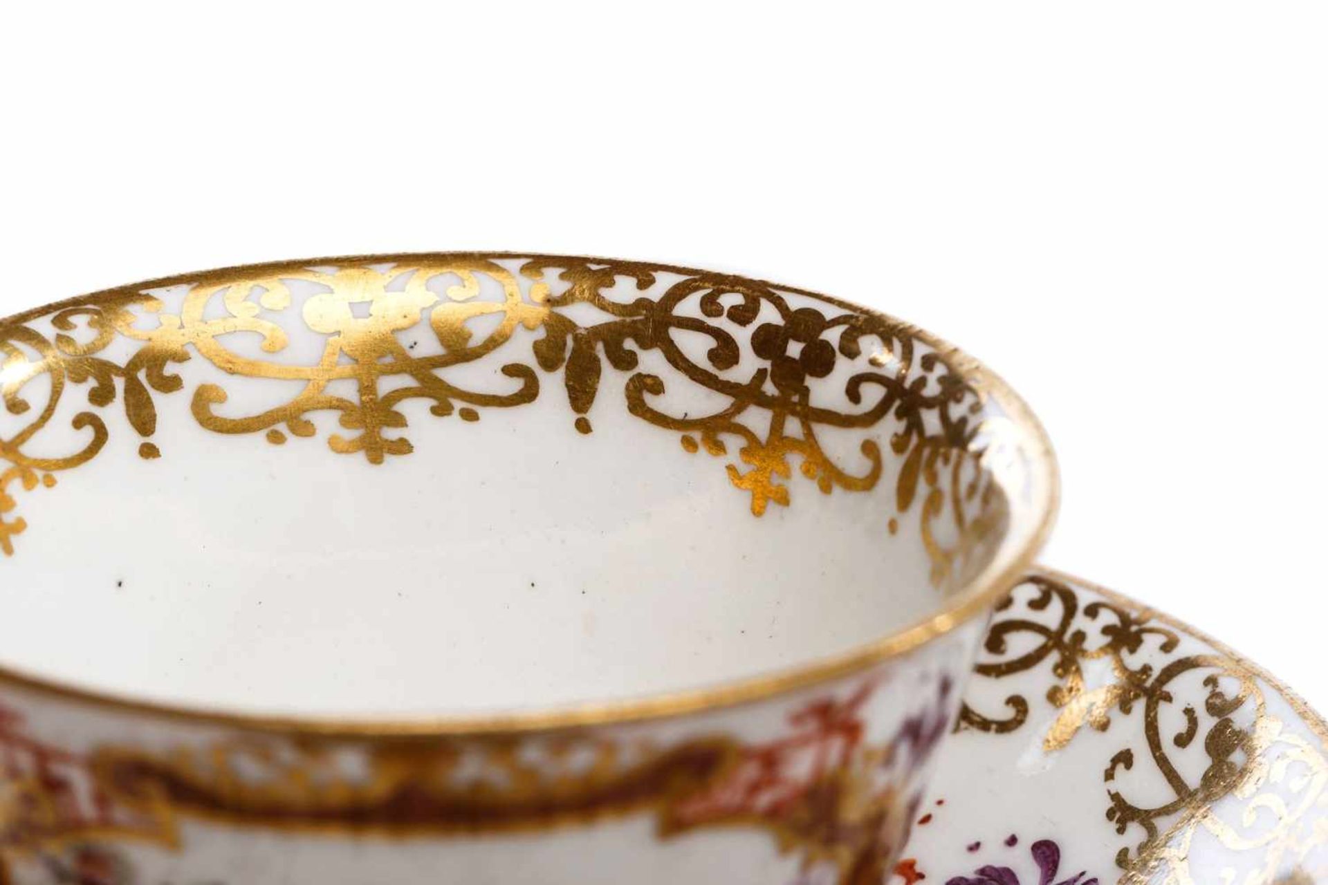 Koppchen mit Unterschale, Meissen 1725 - Bild 6 aus 6